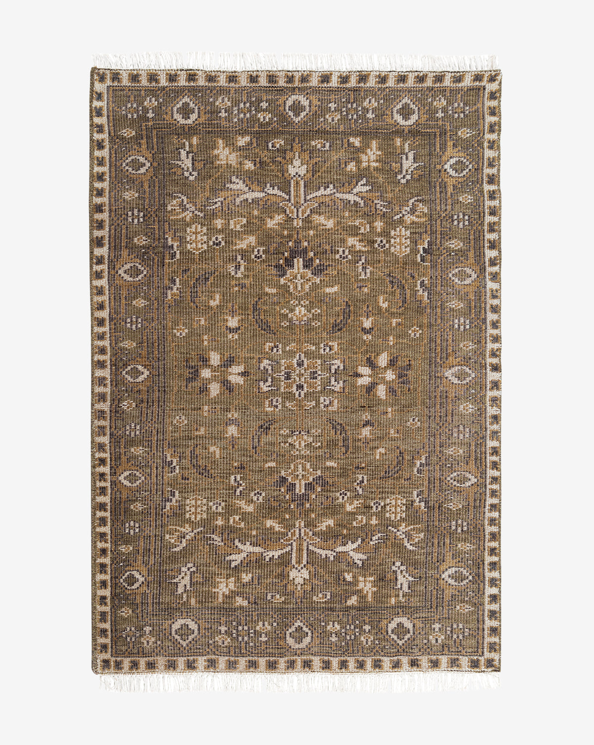 Bramble Hand-Knotted Rug  100% Wool, Artisan Design