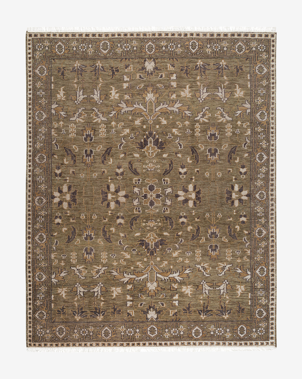 Bramble Hand-Knotted Rug  100% Wool, Artisan Design