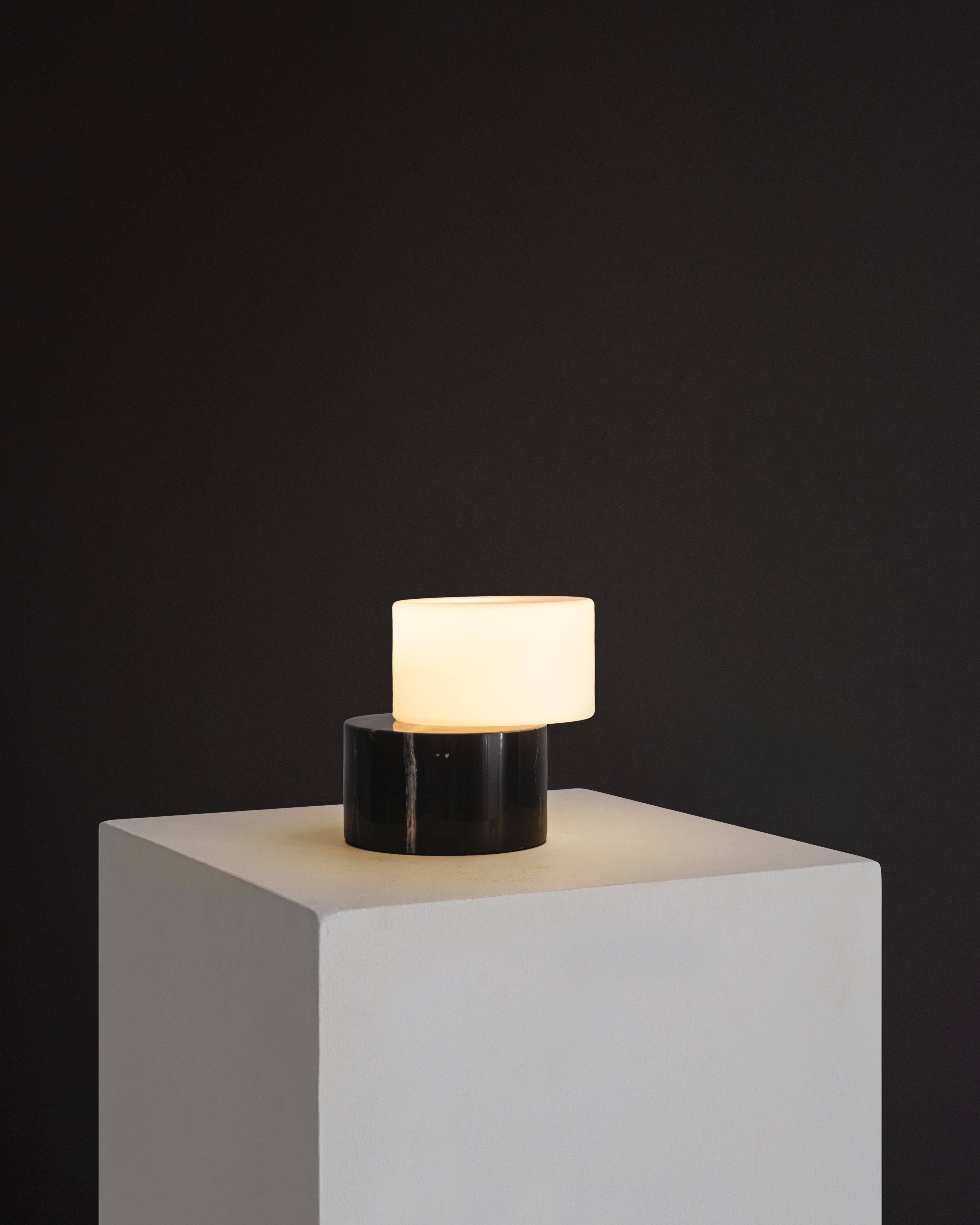 Zelene Table Lamp | Opal Glass Shade, Marble Base
