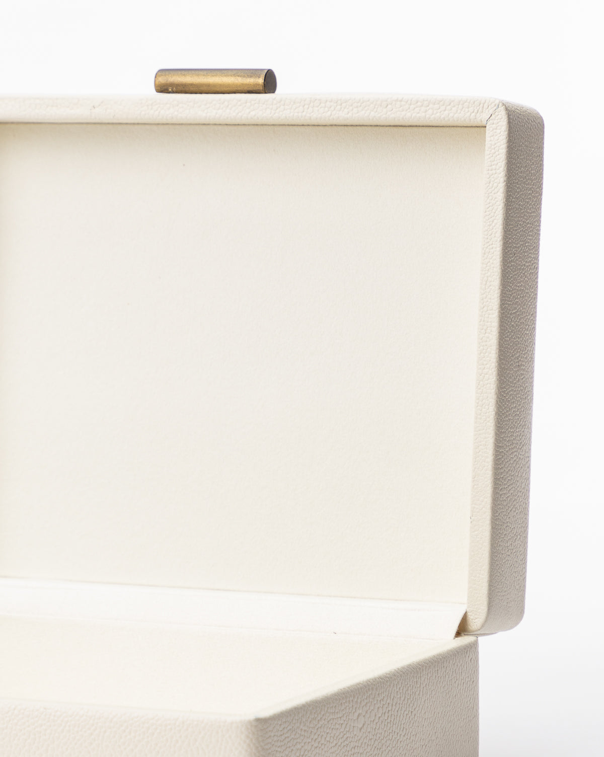 Bela Shagreen Box  Cream Finish with Metallic Hardware
