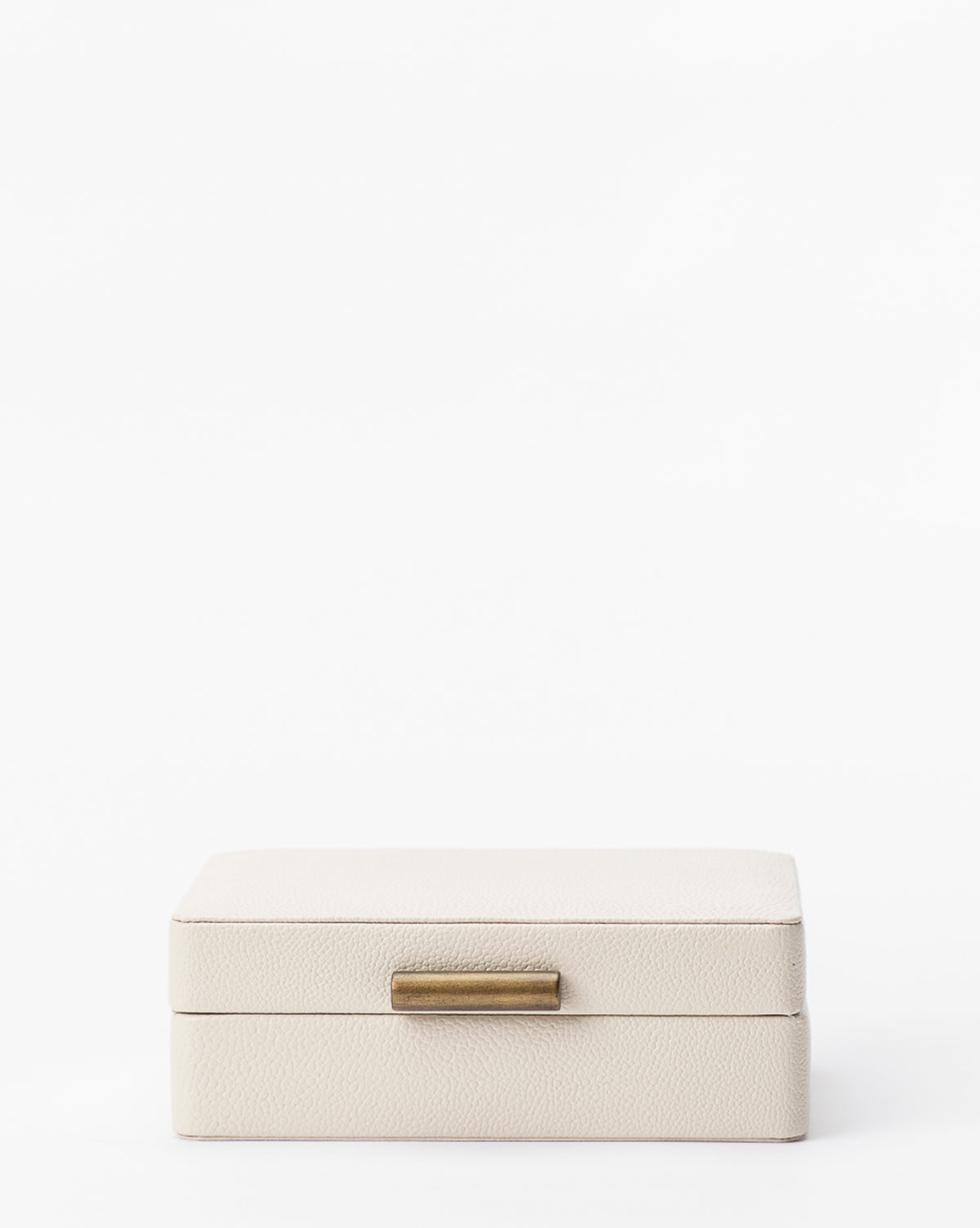 Bela Shagreen Box  Cream Finish with Metallic Hardware