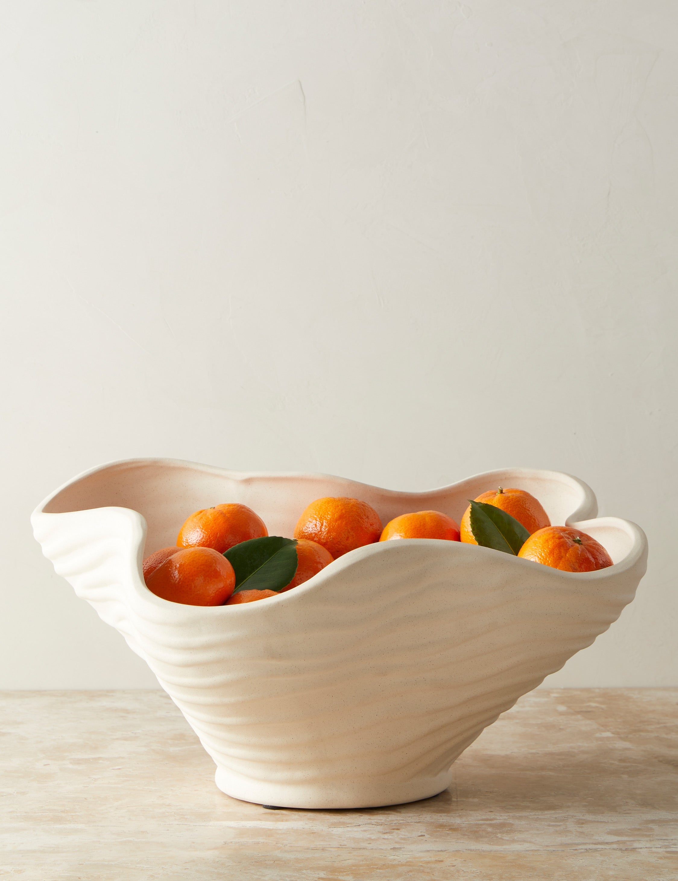 Bello Wrinkle Decorative Bowl | Organic Earthen Form, Textural Glaze