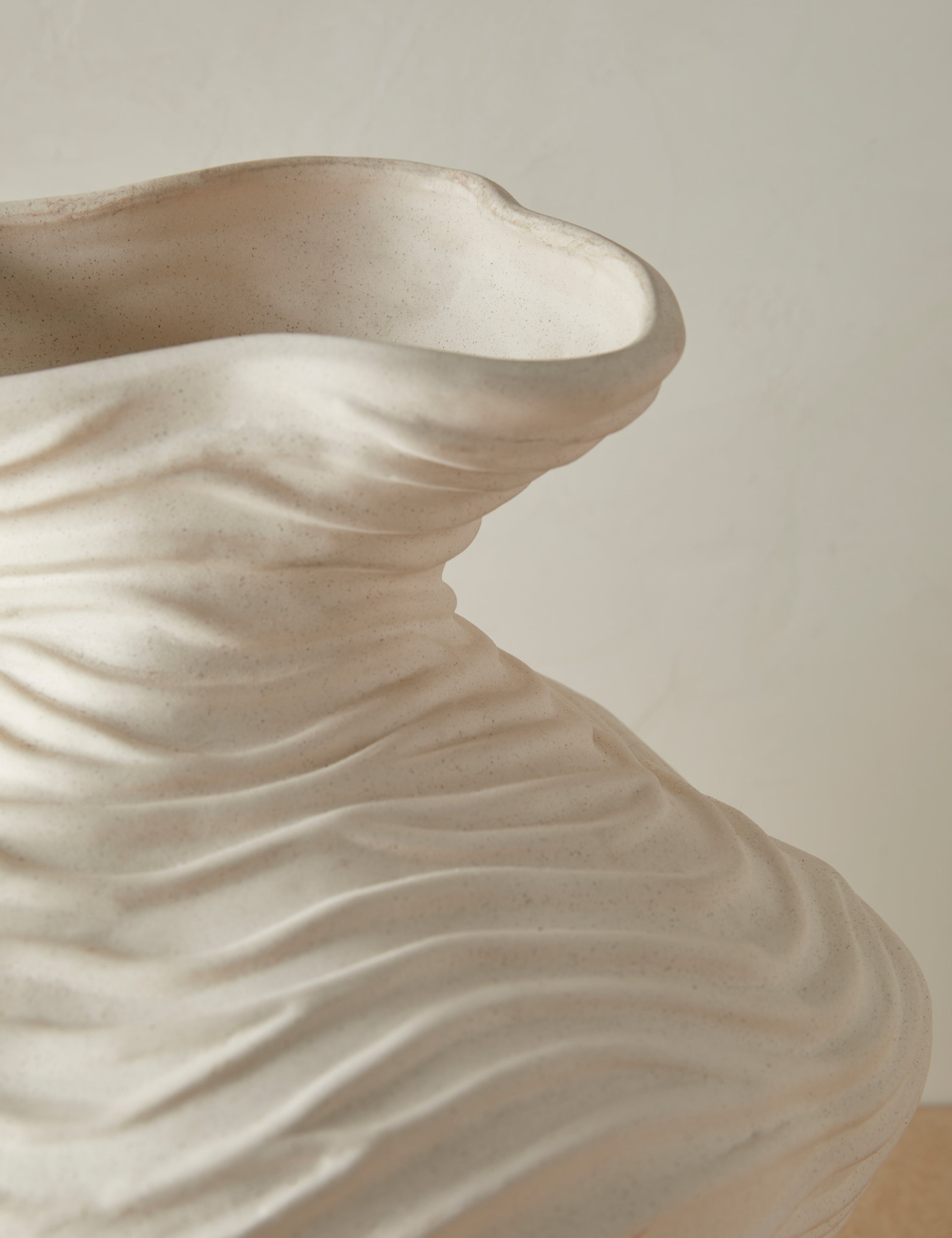 Wren Wrinkle Vase | Organic Earthen Form, Unique Glaze Finish