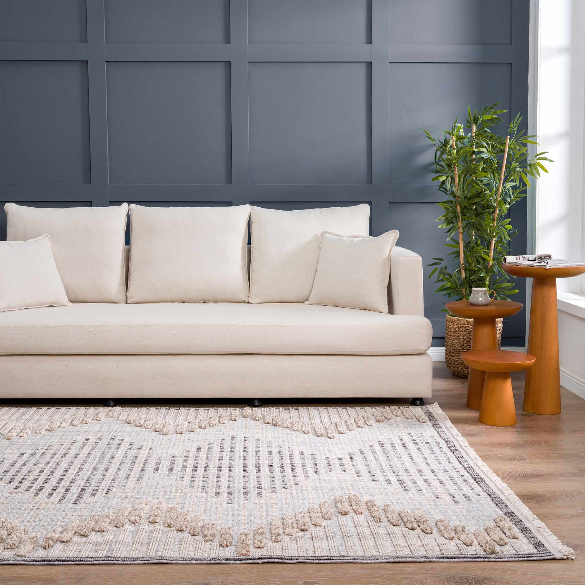 Milo High-Low Rustic Rug  Machine Woven  100% Polyester