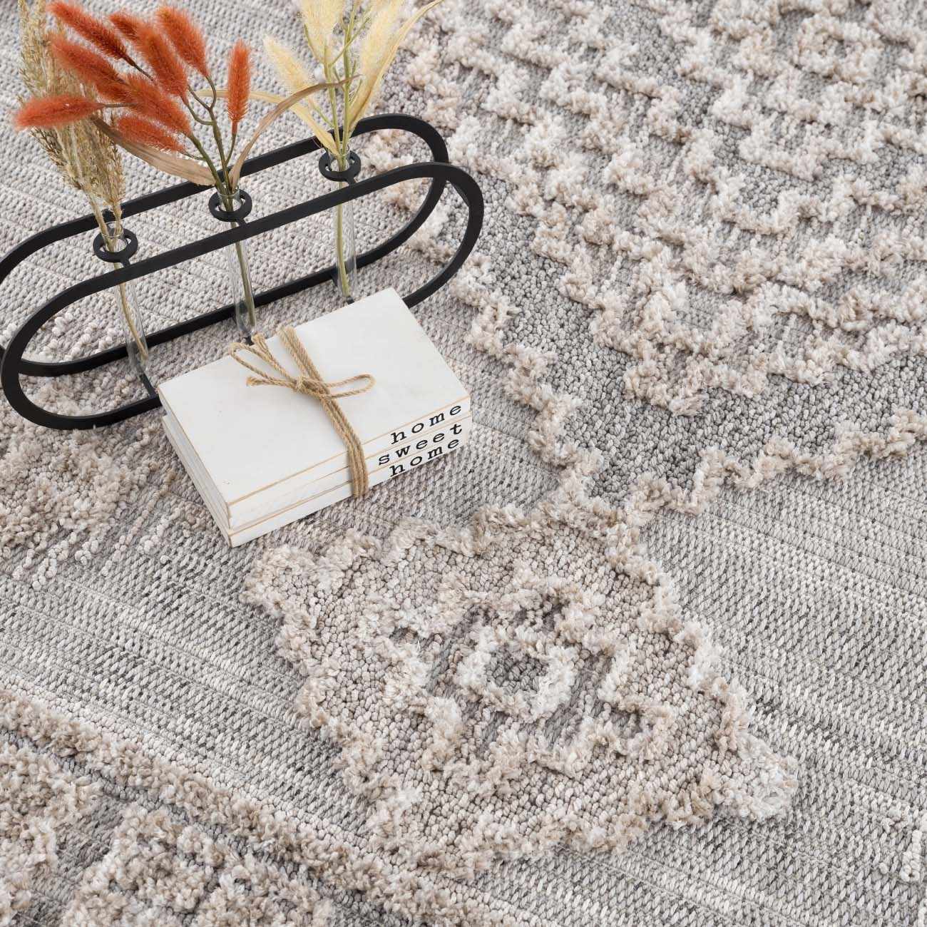 Aero Ampusungan Area Rug  High Pile  Transitional Bohemian Design