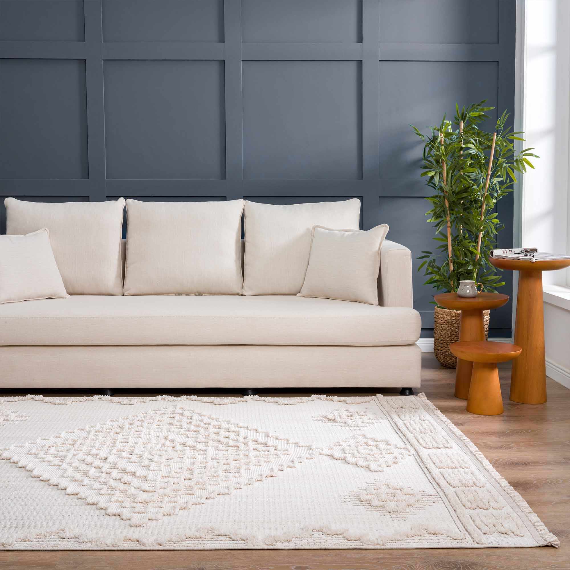 Rivo High-Low Rug  Machine Woven  Transitional Bohemian Style