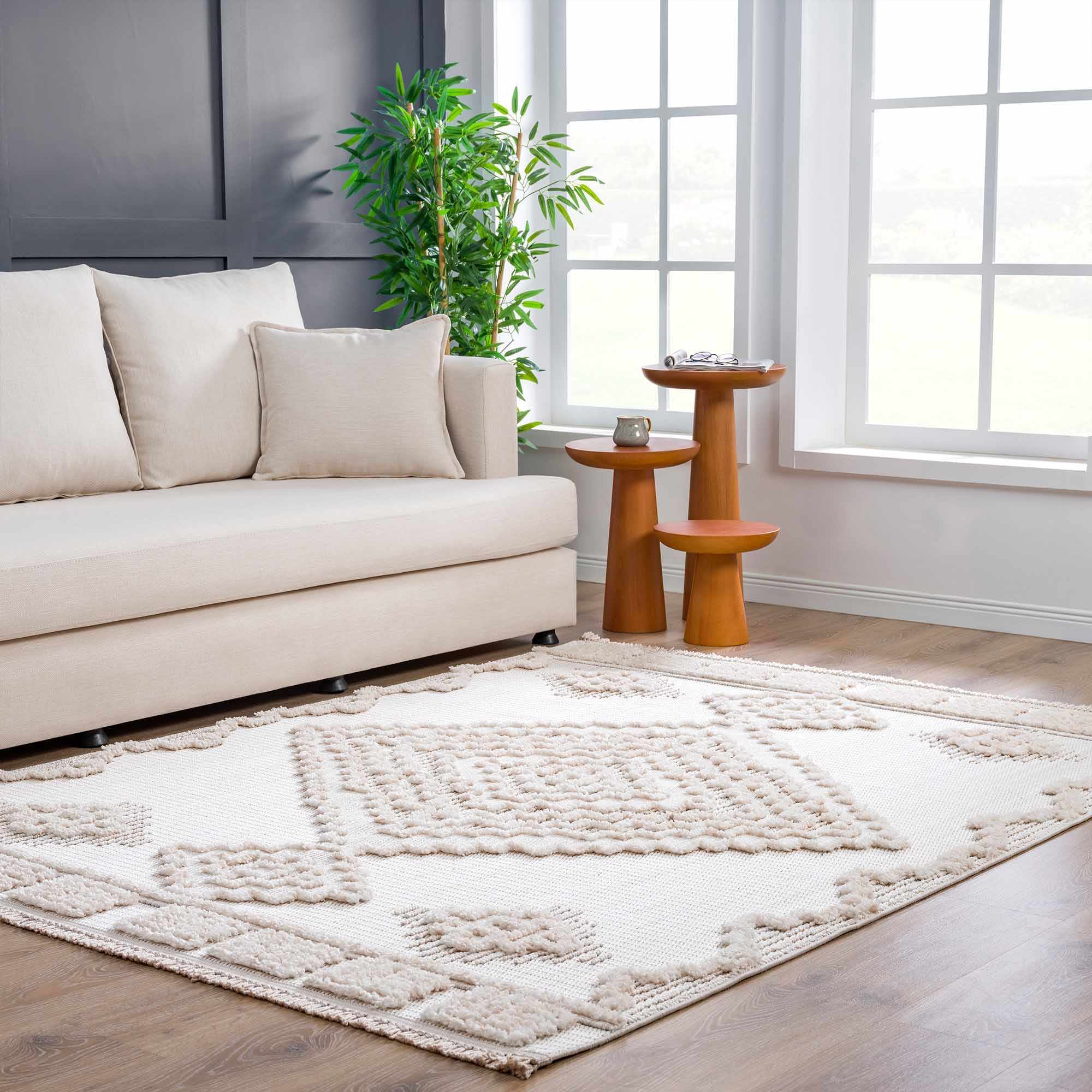Rivo High-Low Rug  Machine Woven  Transitional Bohemian Style