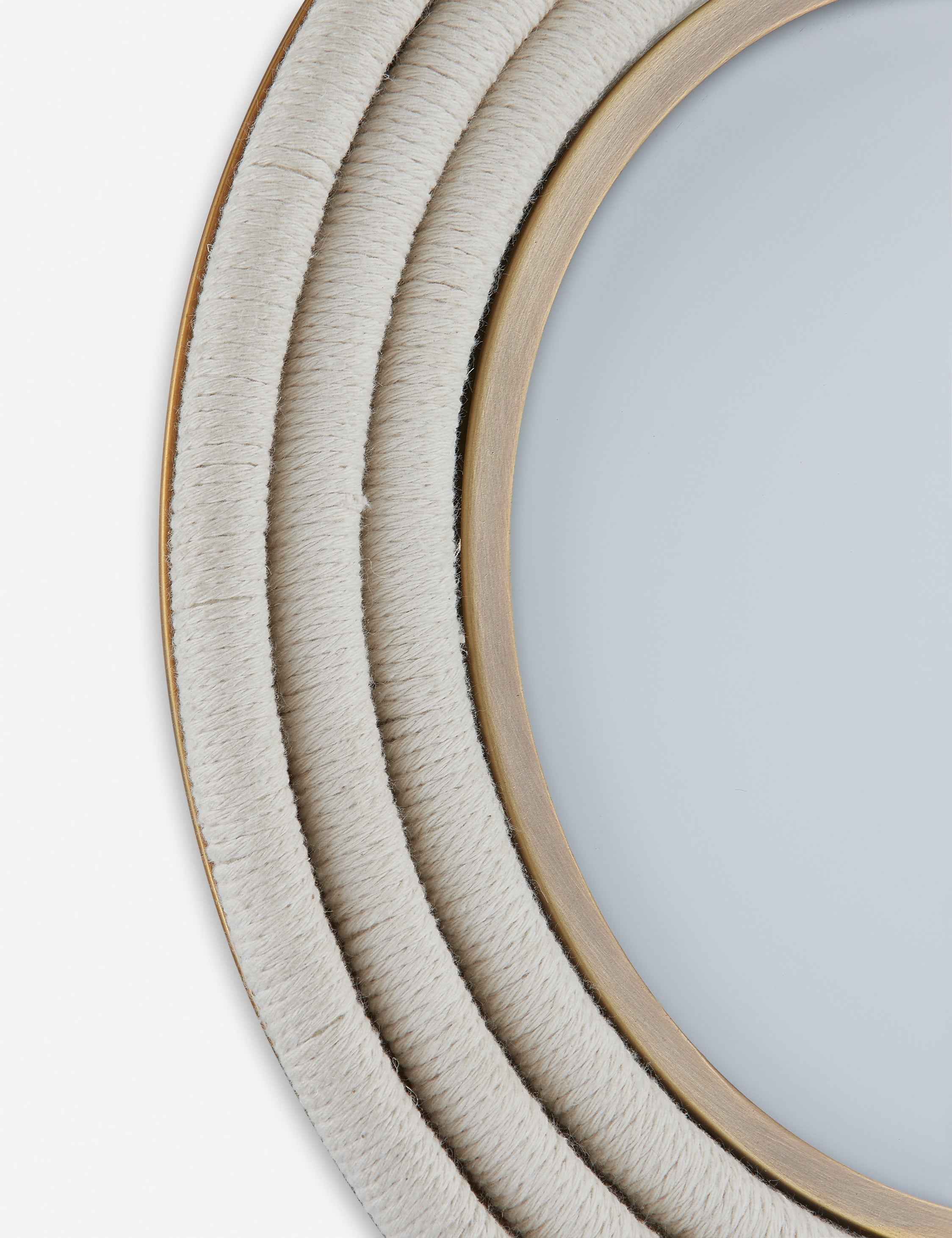 Rolo Flush Mount Light | Opal Matte Shade, Rope-Wrapped Detail