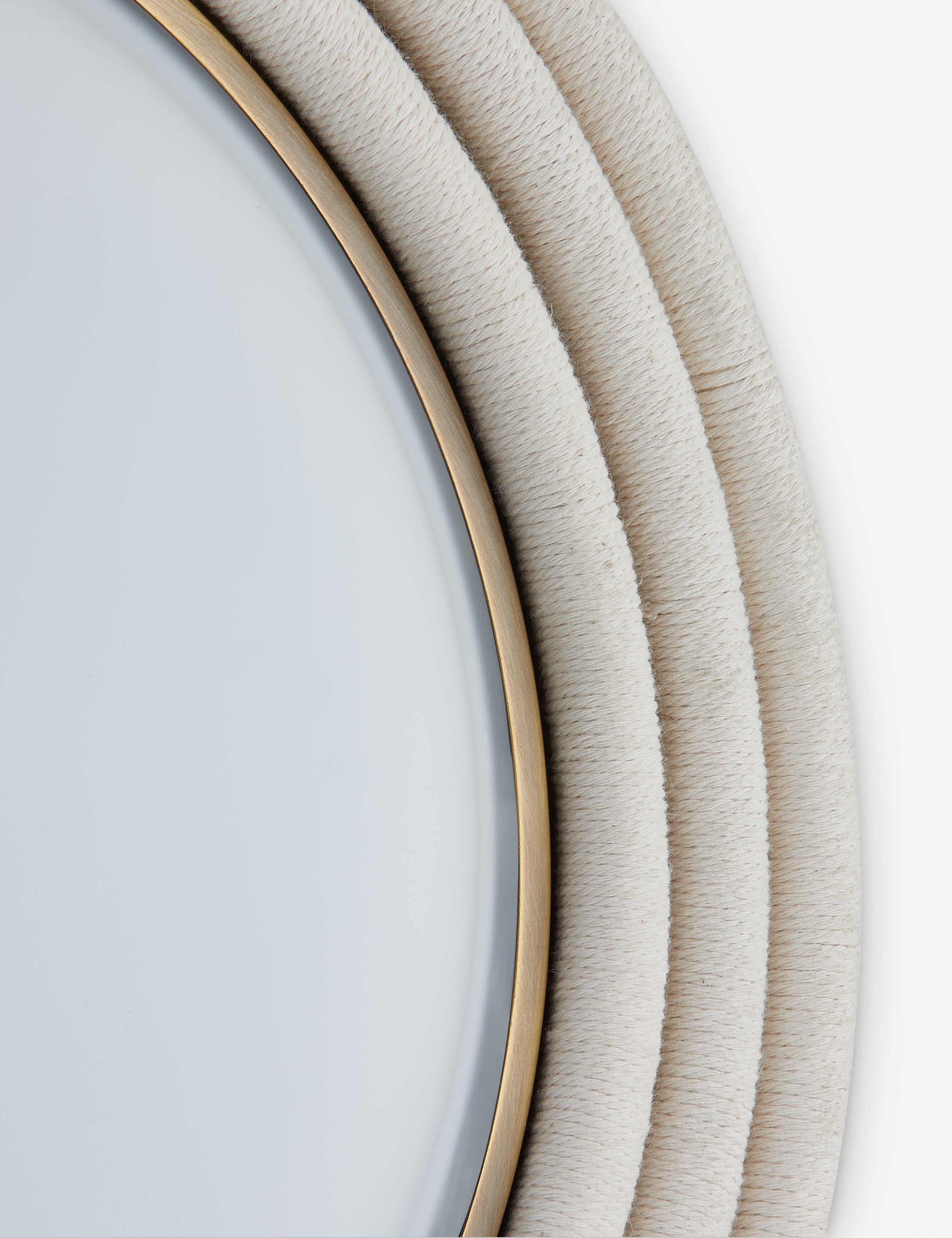 Rolo Flush Mount Light | Opal Matte Shade, Rope-Wrapped Detail