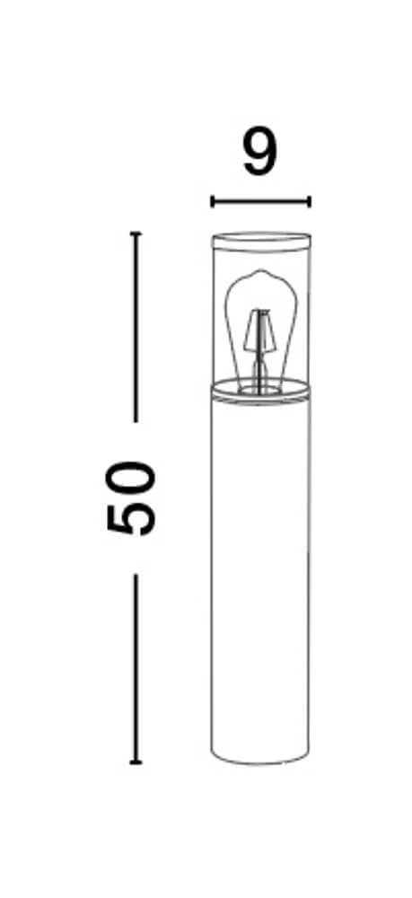 Zyra Outdoor Post Light | Dark Gray, IP65 Weatherproof