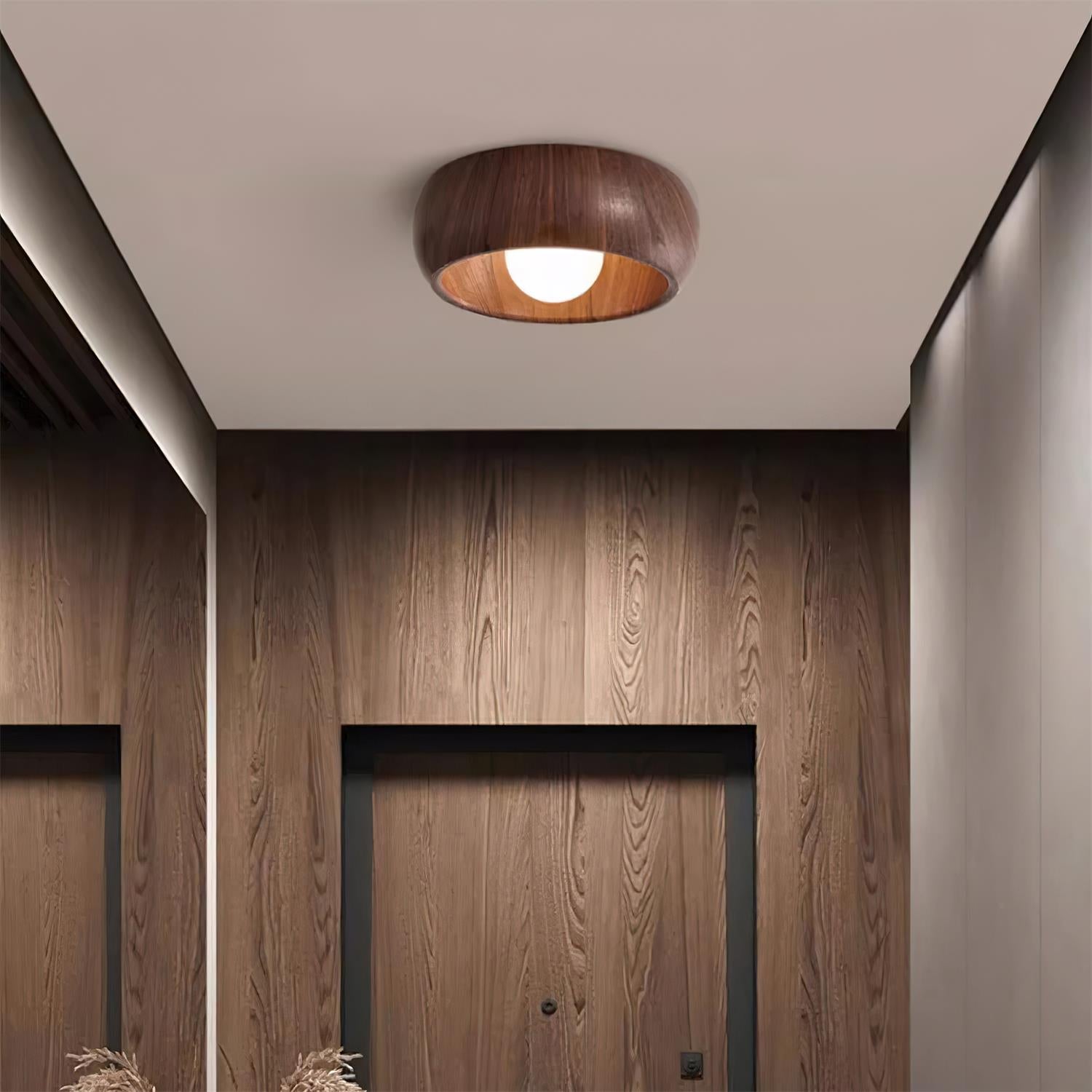 Bela LED Plafondlamp | Minimalistisch Houtlook Design, Warm Licht