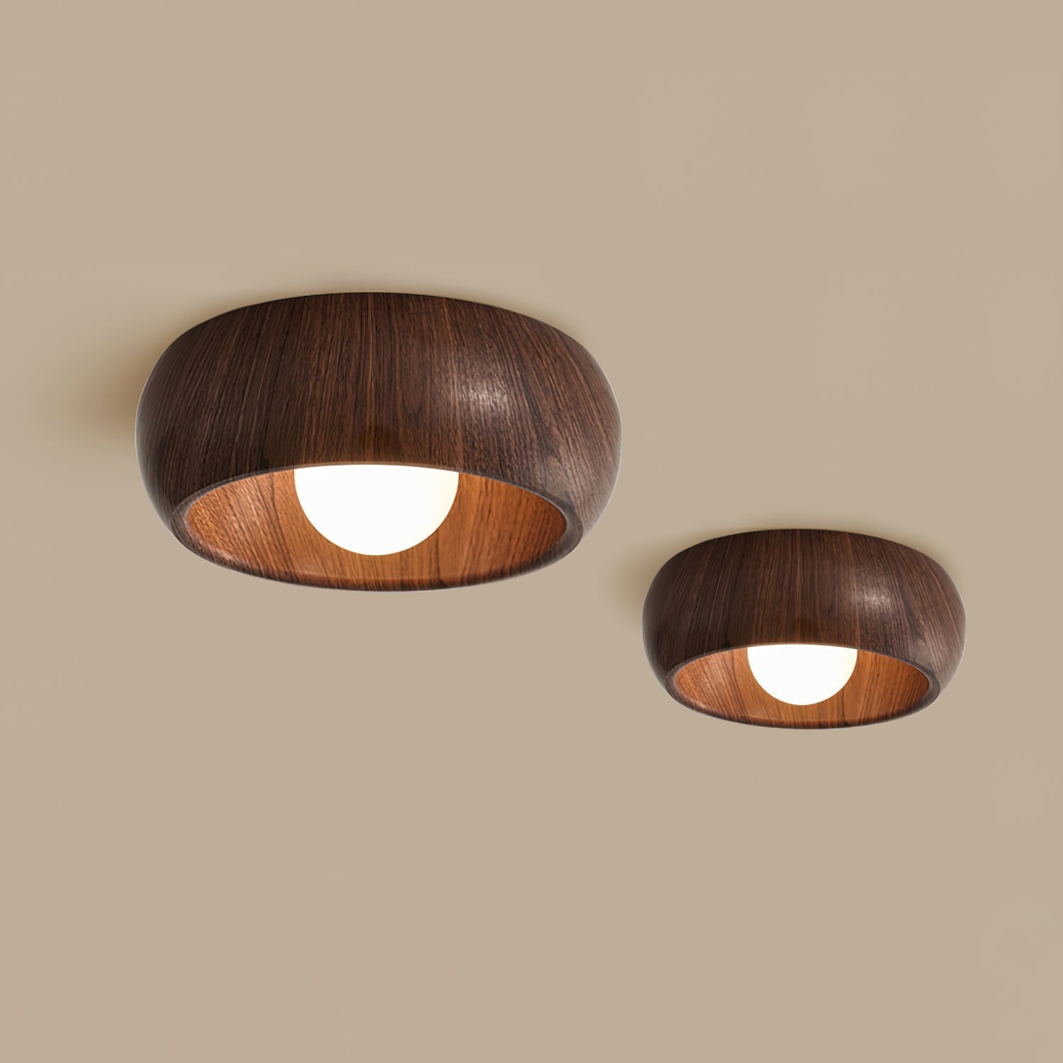 Bela LED Plafondlamp | Minimalistisch Houtlook Design, Warm Licht