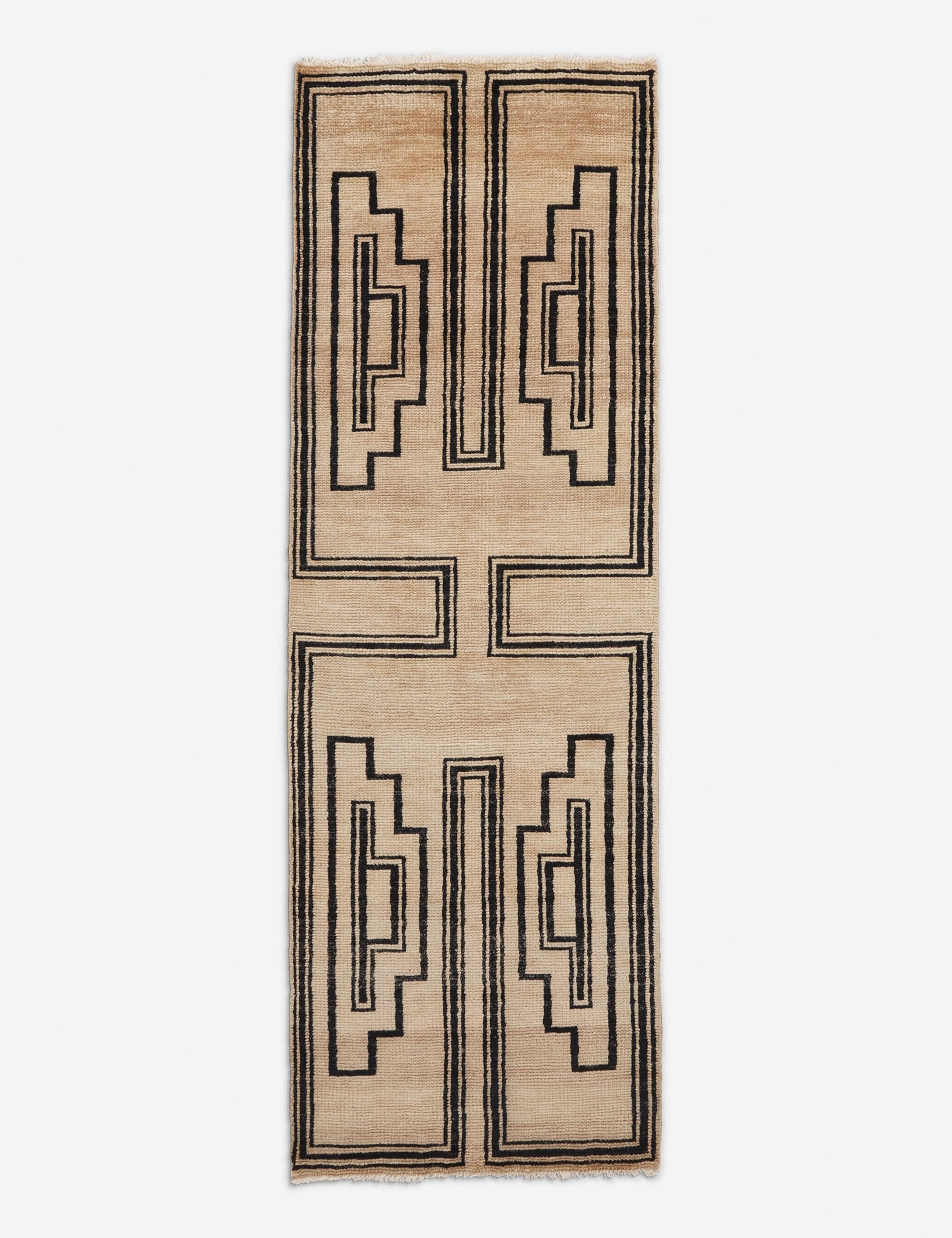 Senna Geometric Wool Rug | Hand-Knotted, Durable Design