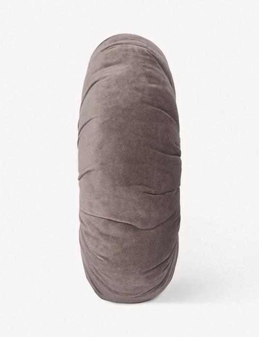 Mira Velvet Round Pillow | Pleated Texture, Soft Hues