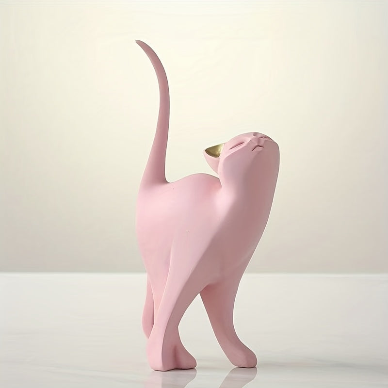 Dalia Handgeschilderd Kattenbeeld | Ambachtelijk Handwerk, Duurzaam Resin