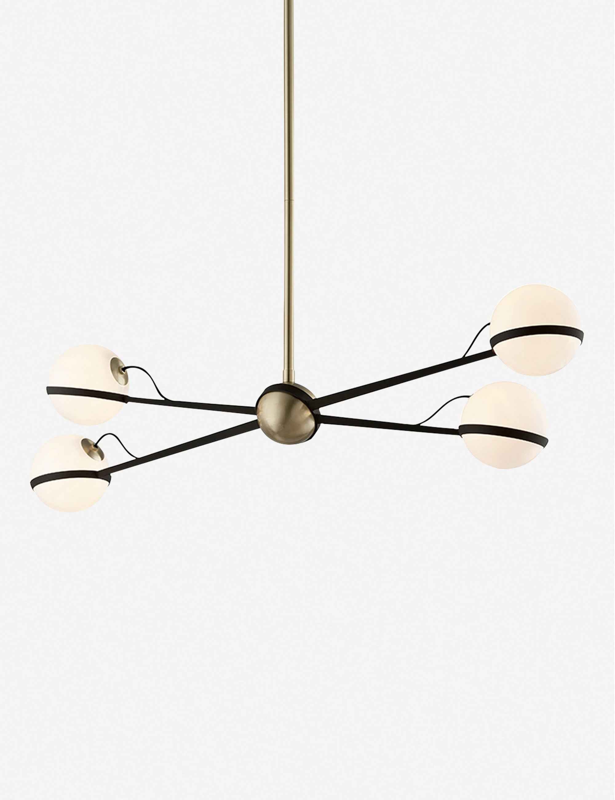 Astra Chandelier | Globe Shades, Brass Hardware