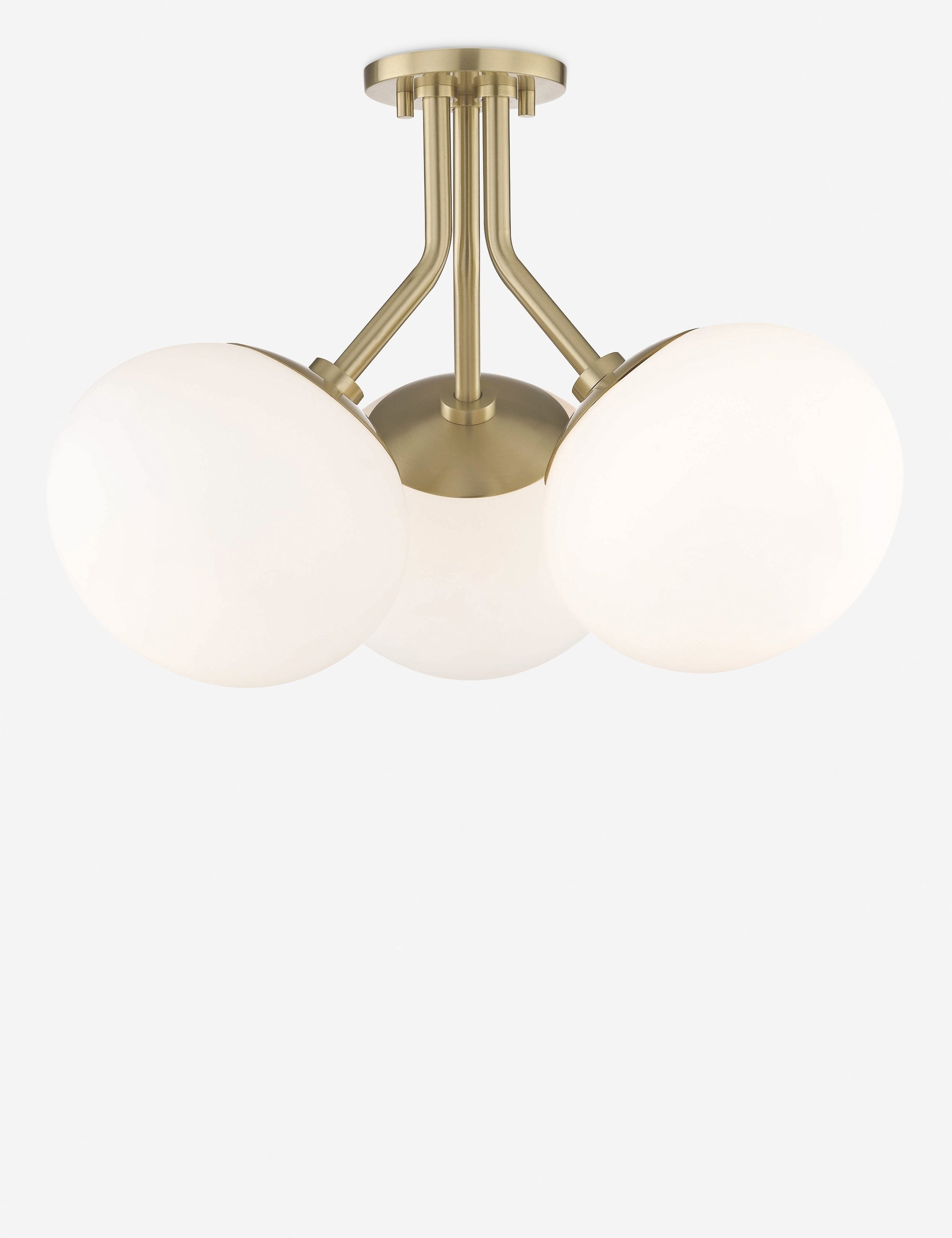 Ainsley Ceiling Light | Frosted Glass, Semi-Flush Design