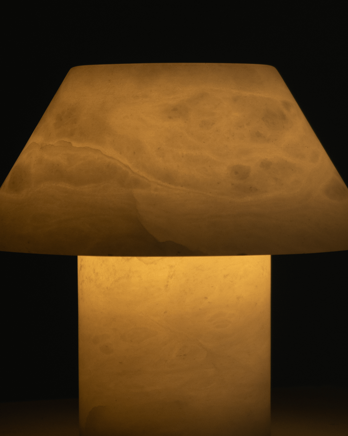 Alora Table Lamp | Alabaster Stone, Warm Glow