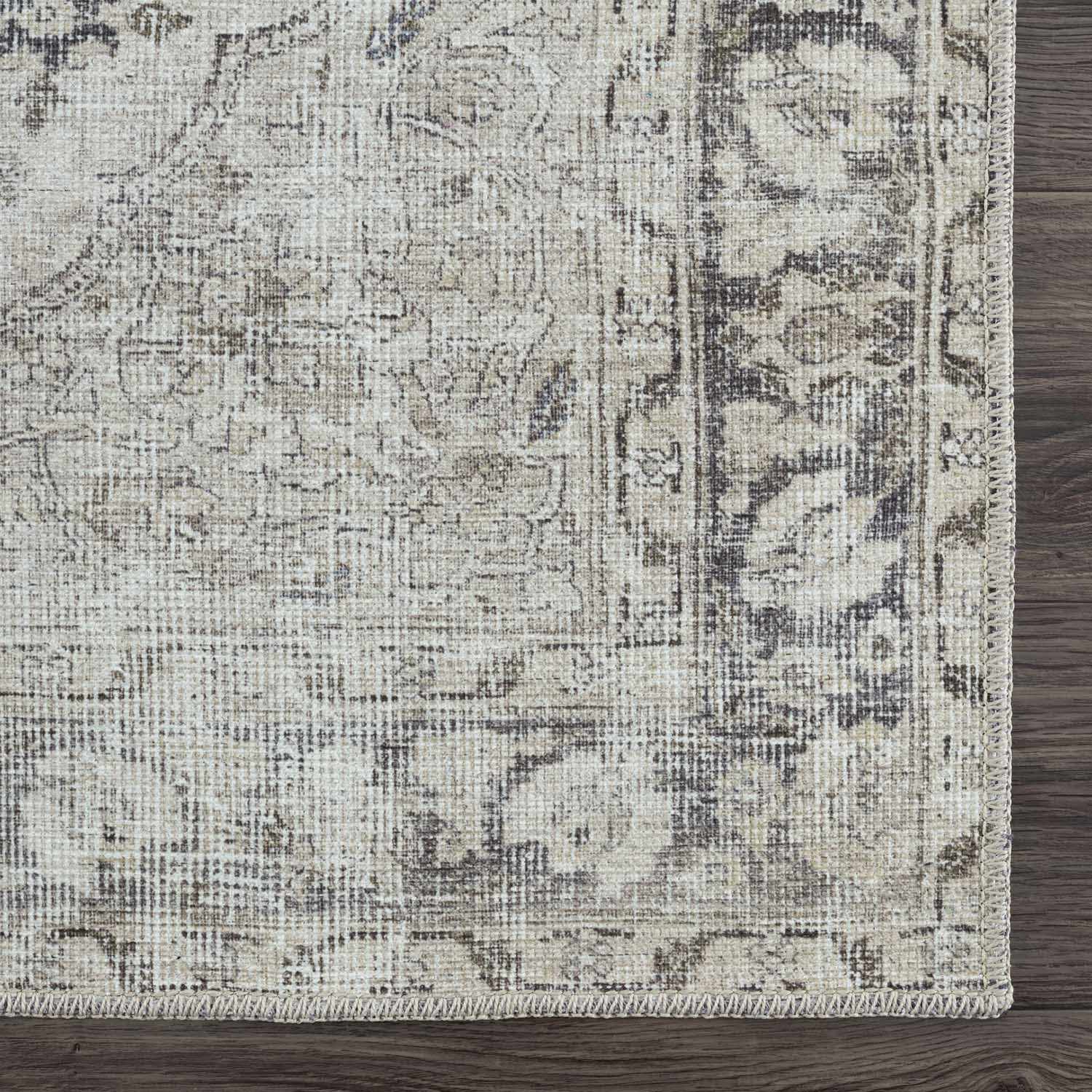 Brielle Washable Rug  Machine Woven  Light Gray