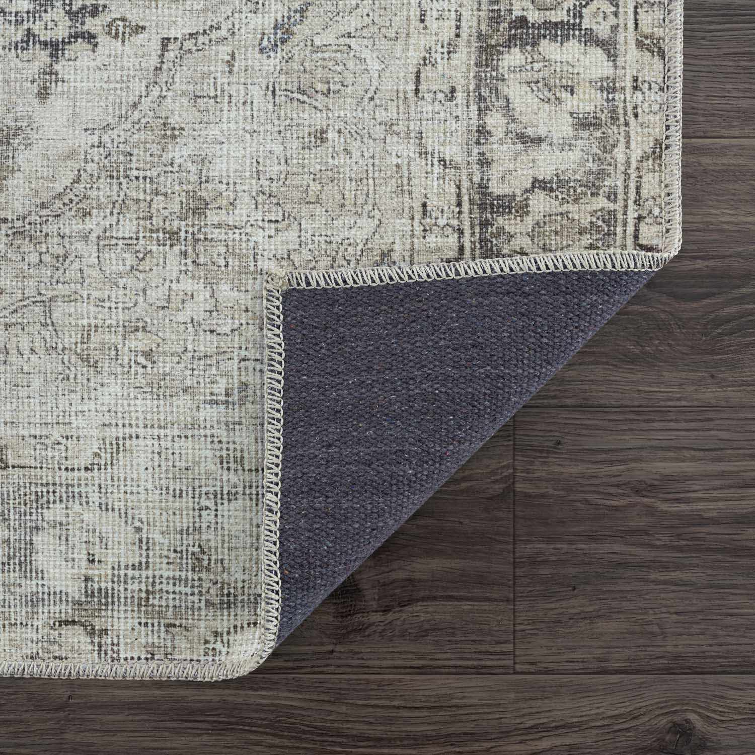 Brielle Washable Rug  Machine Woven  Light Gray
