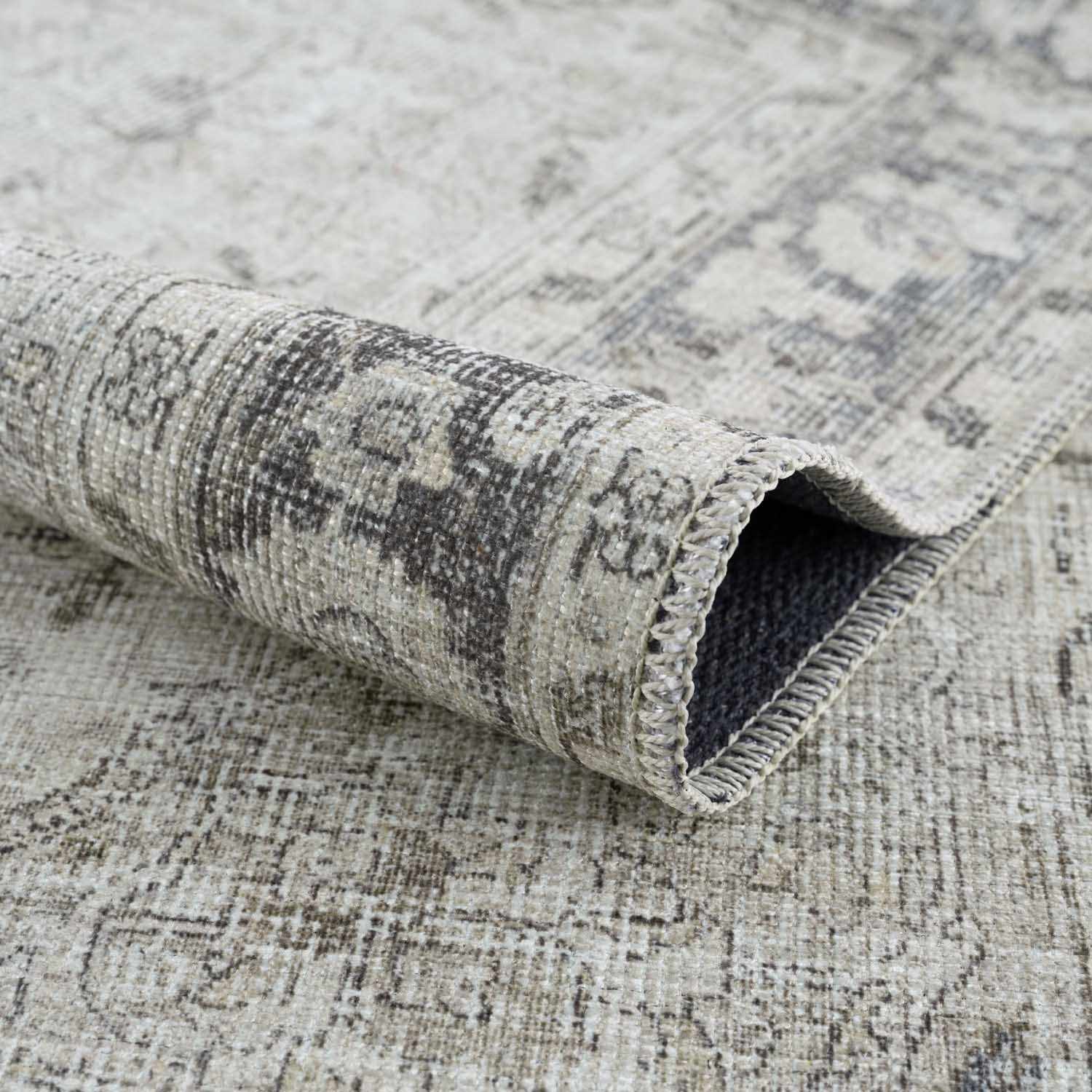 Brielle Washable Rug  Machine Woven  Light Gray