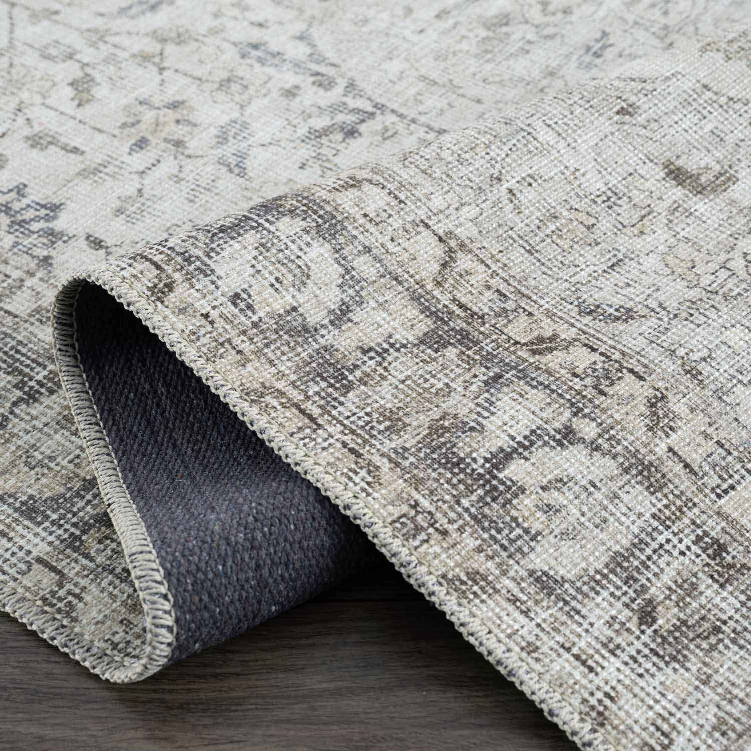 Brielle Washable Rug  Machine Woven  Light Gray