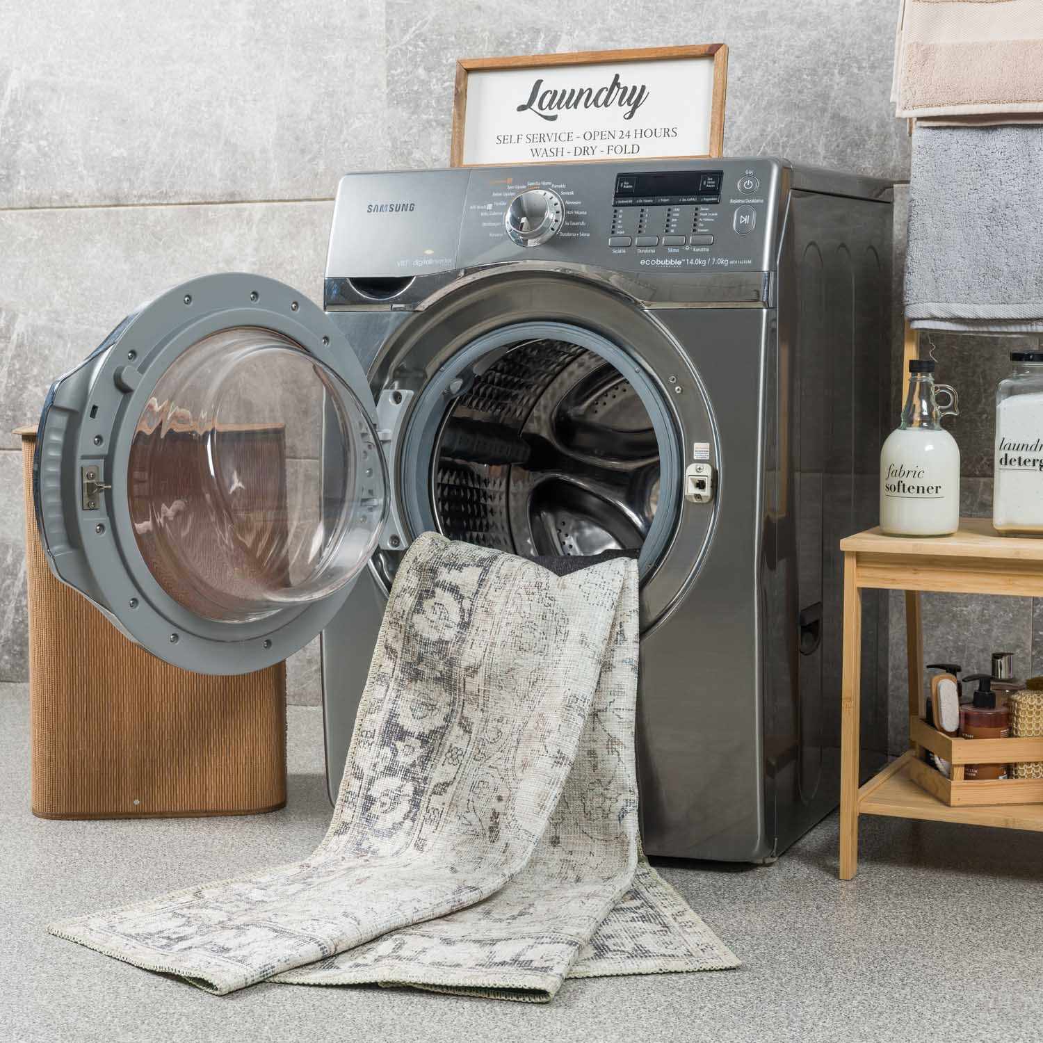Brielle Washable Rug  Machine Woven  Light Gray