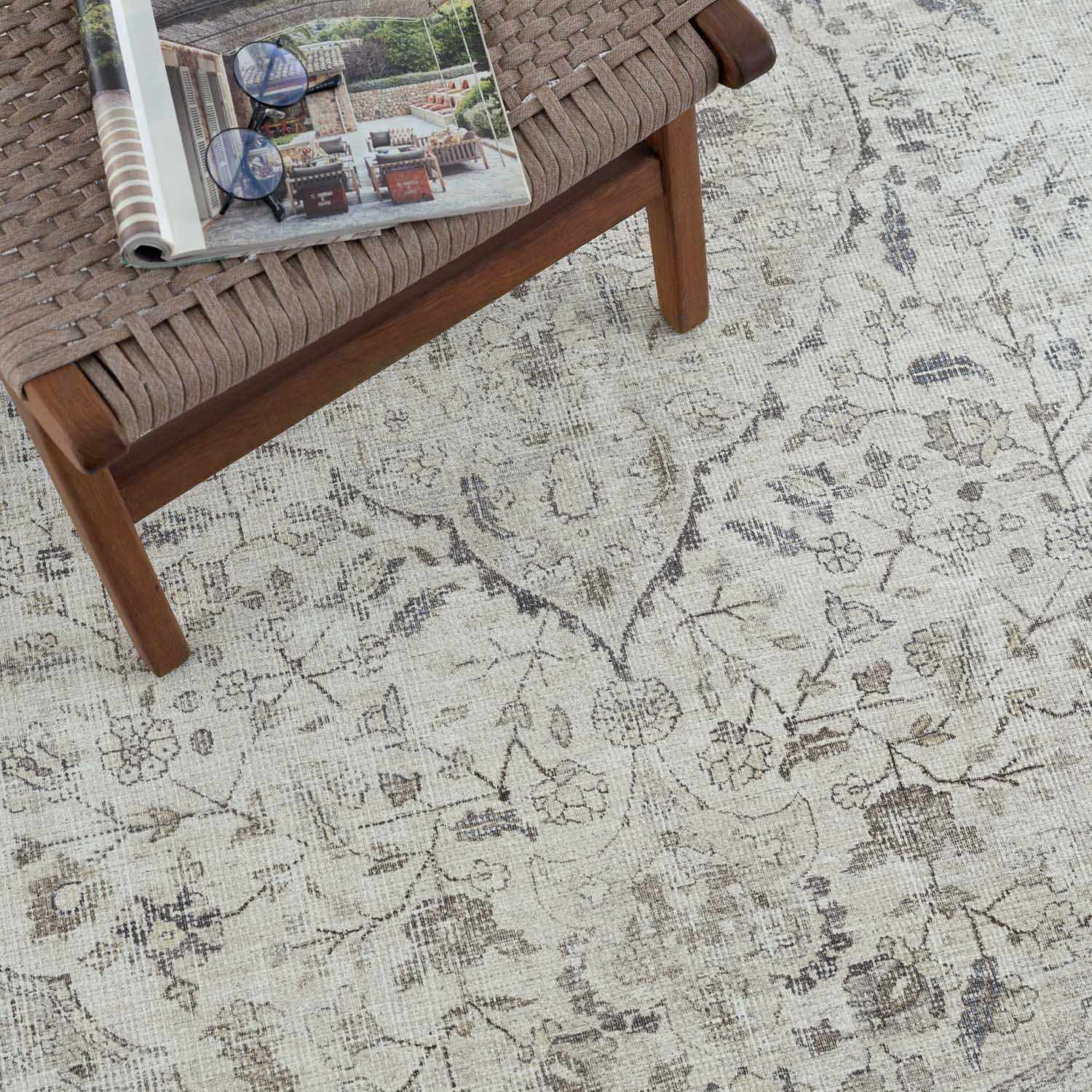 Brielle Washable Rug  Machine Woven  Light Gray