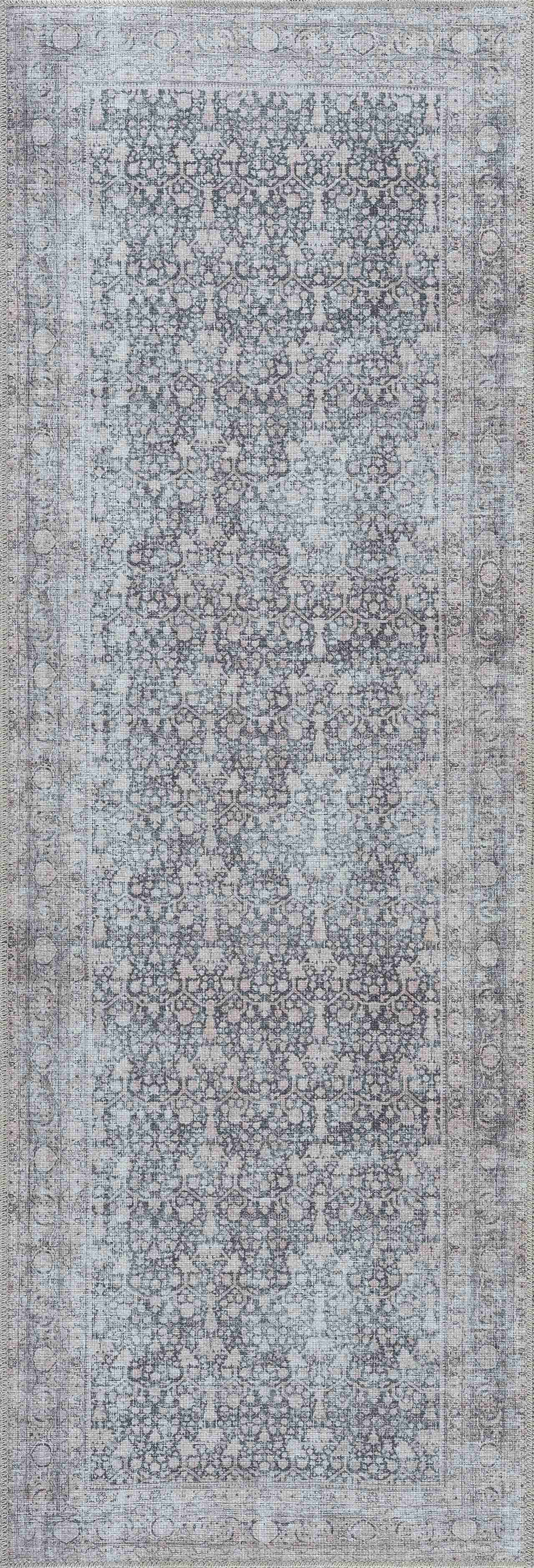 Haven Washable Rug  Machine Woven  Light Gray, Teal