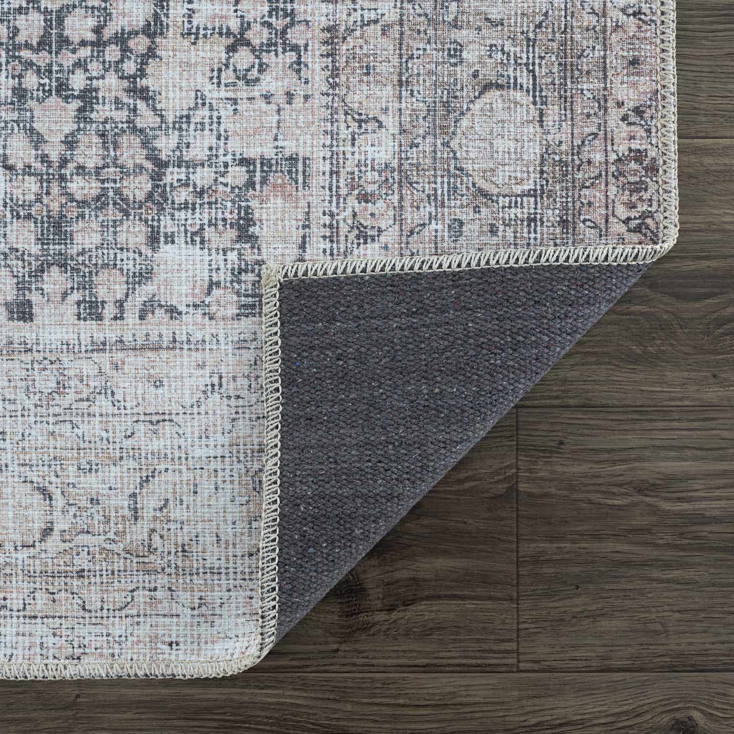 Haven Washable Rug  Machine Woven  Light Gray, Teal