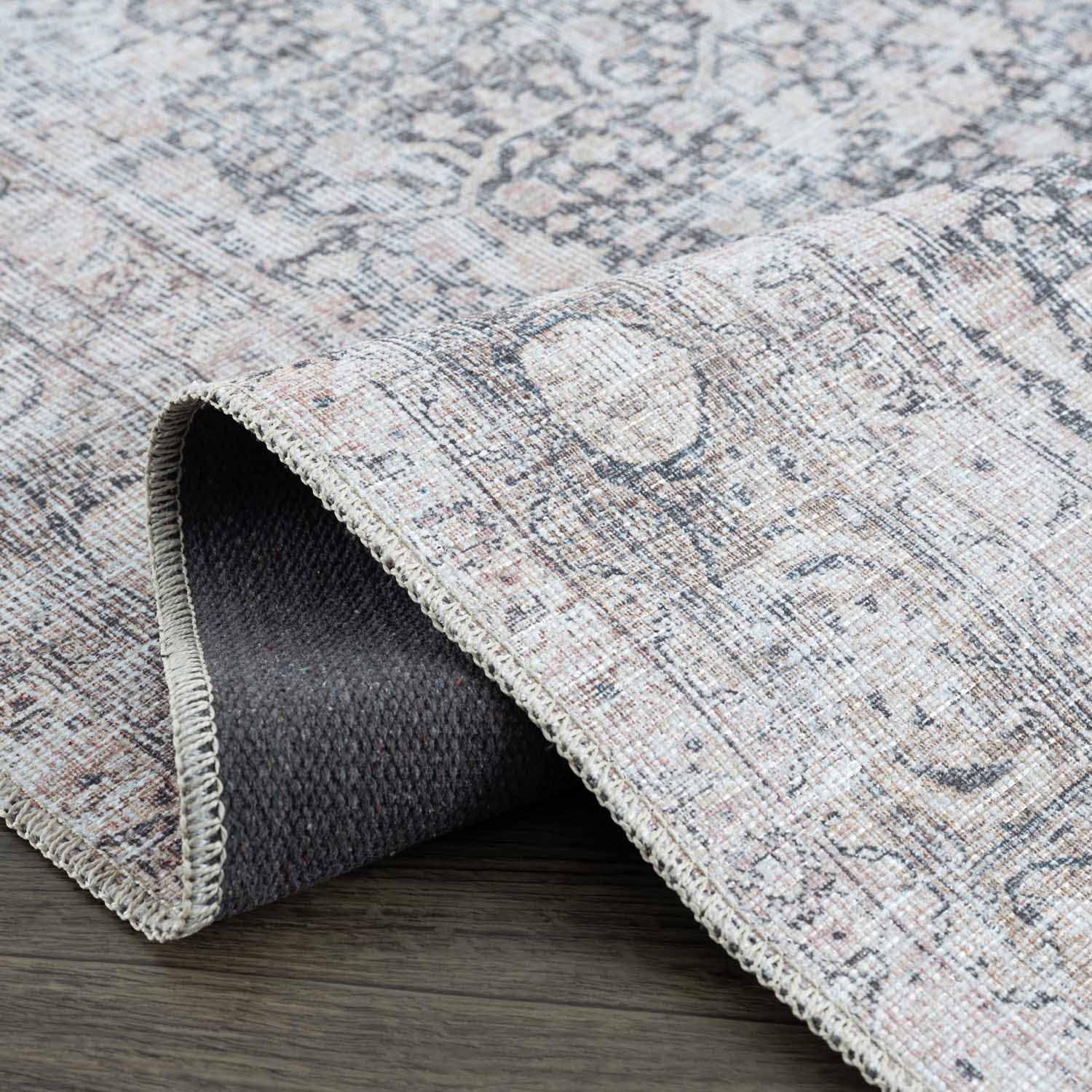 Haven Washable Rug  Machine Woven  Light Gray, Teal