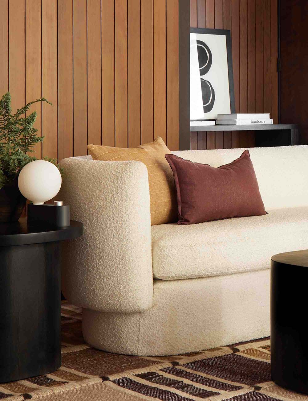 Luna Linen Lumbar Pillow | Superior-Quality Flax, Tonal Stitch Detail