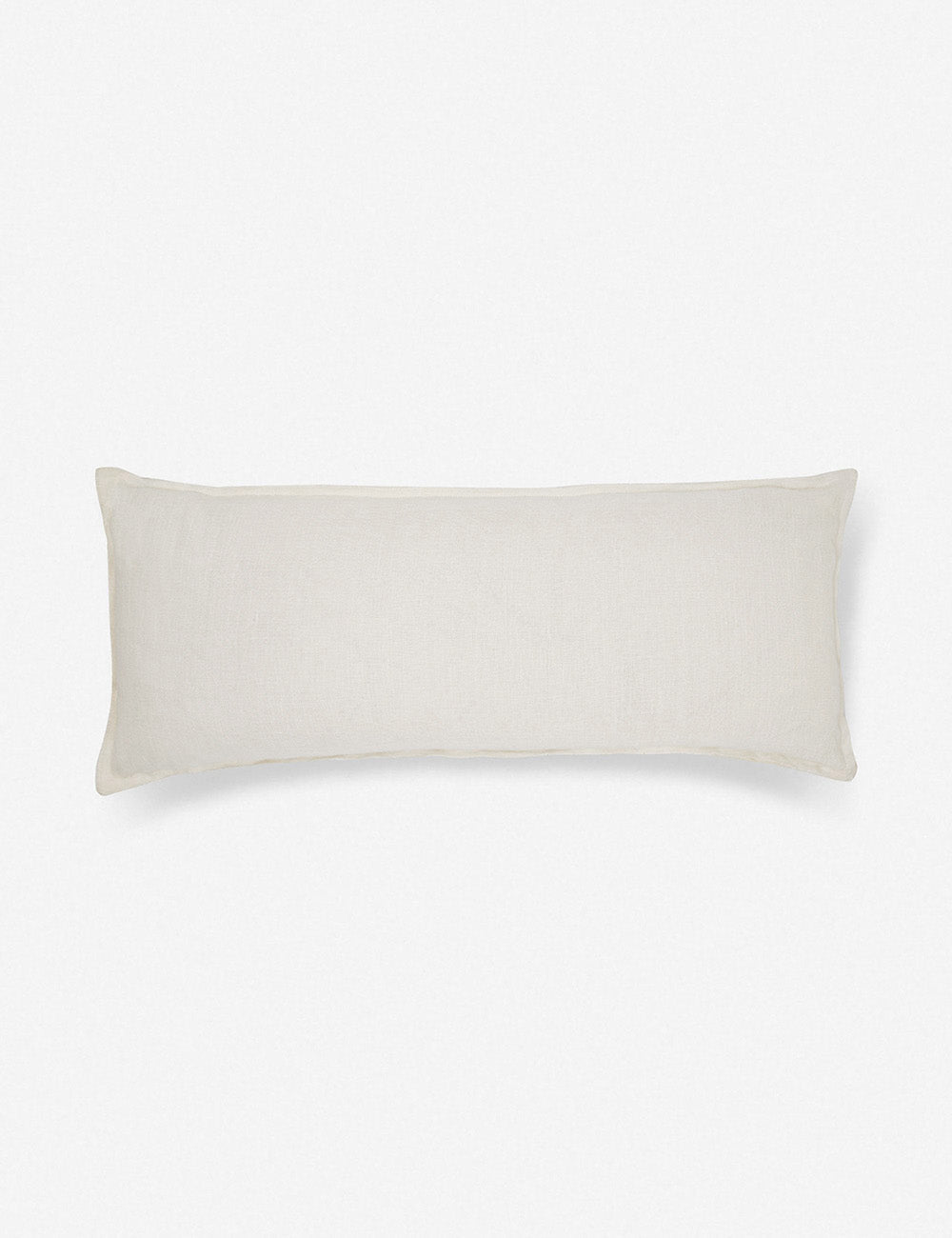 Luna Linen Lumbar Pillow | Superior Long Fiber Flax, Tonal Stitch Detail