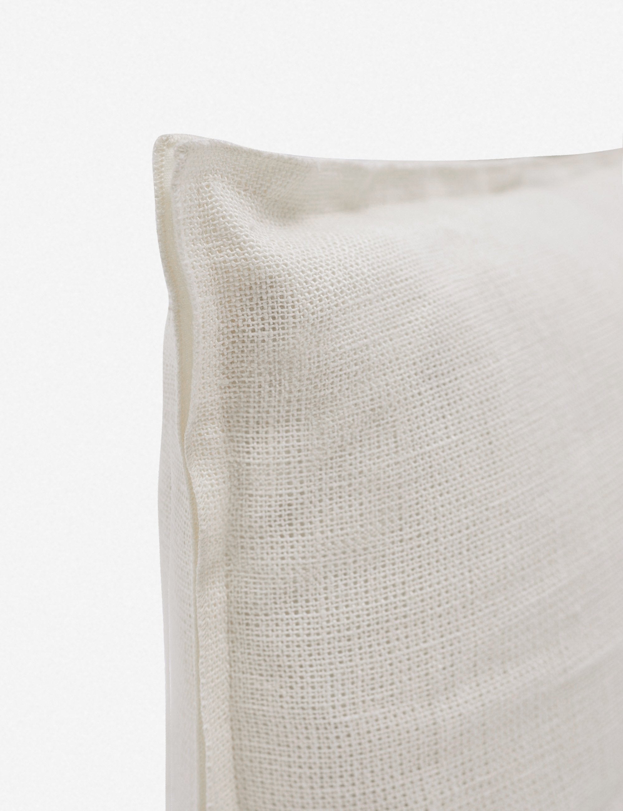 Luna Linen Lumbar Pillow | Superior-Quality Flax, Tonal Stitch Detail