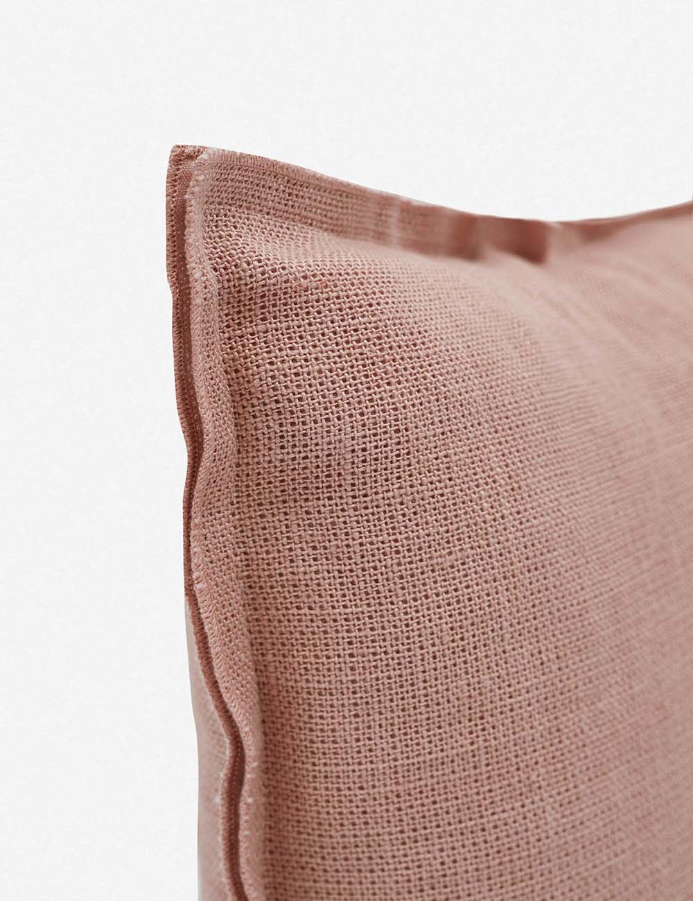 Luna Linen Lumbar Pillow | Superior Long Fiber Flax, Tonal Stitch Detail