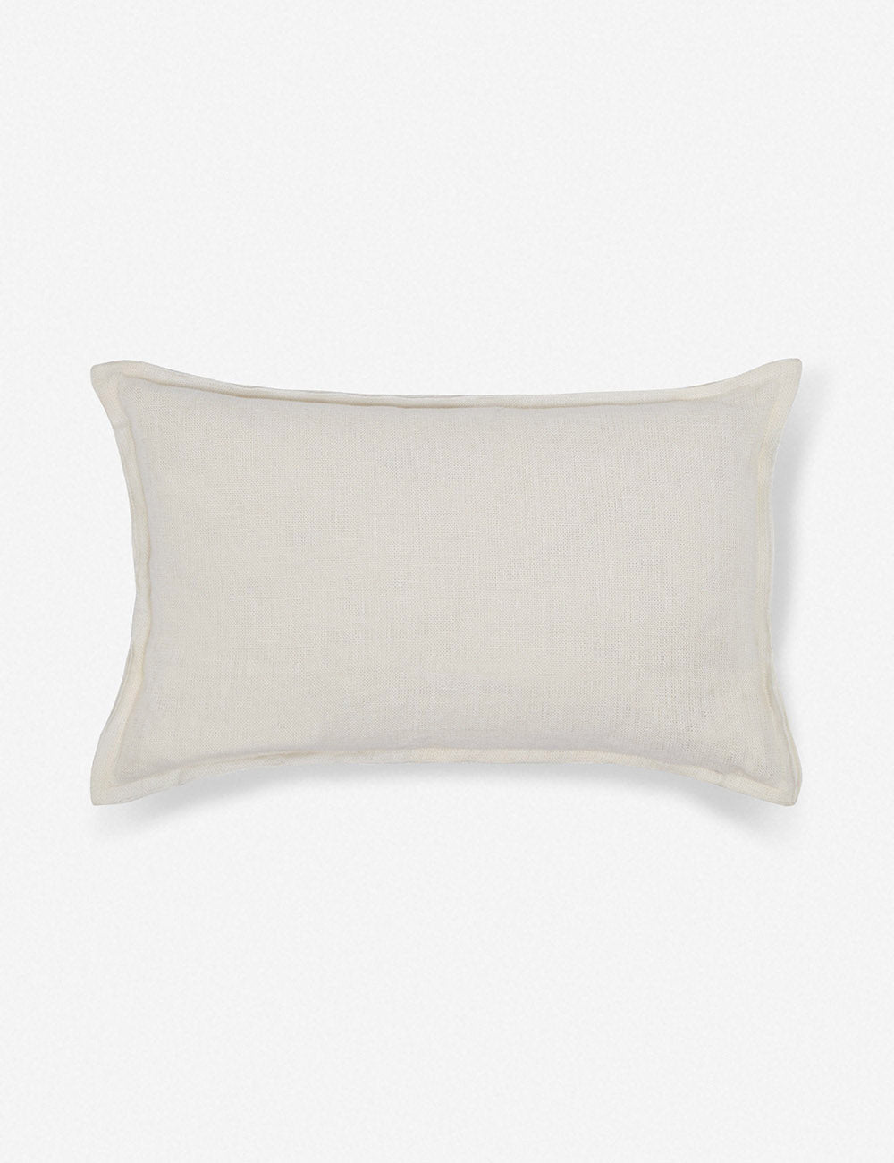 Luna Linen Lumbar Pillow | Superior-Quality Flax, Tonal Stitch Detail