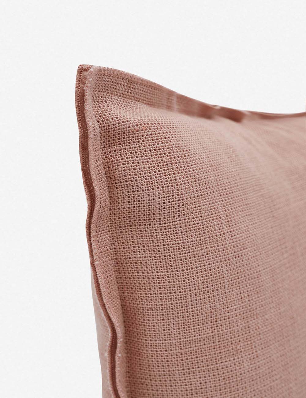 Luna Linen Lumbar Pillow | Superior Long Fiber Flax, Tonal Stitch Detail