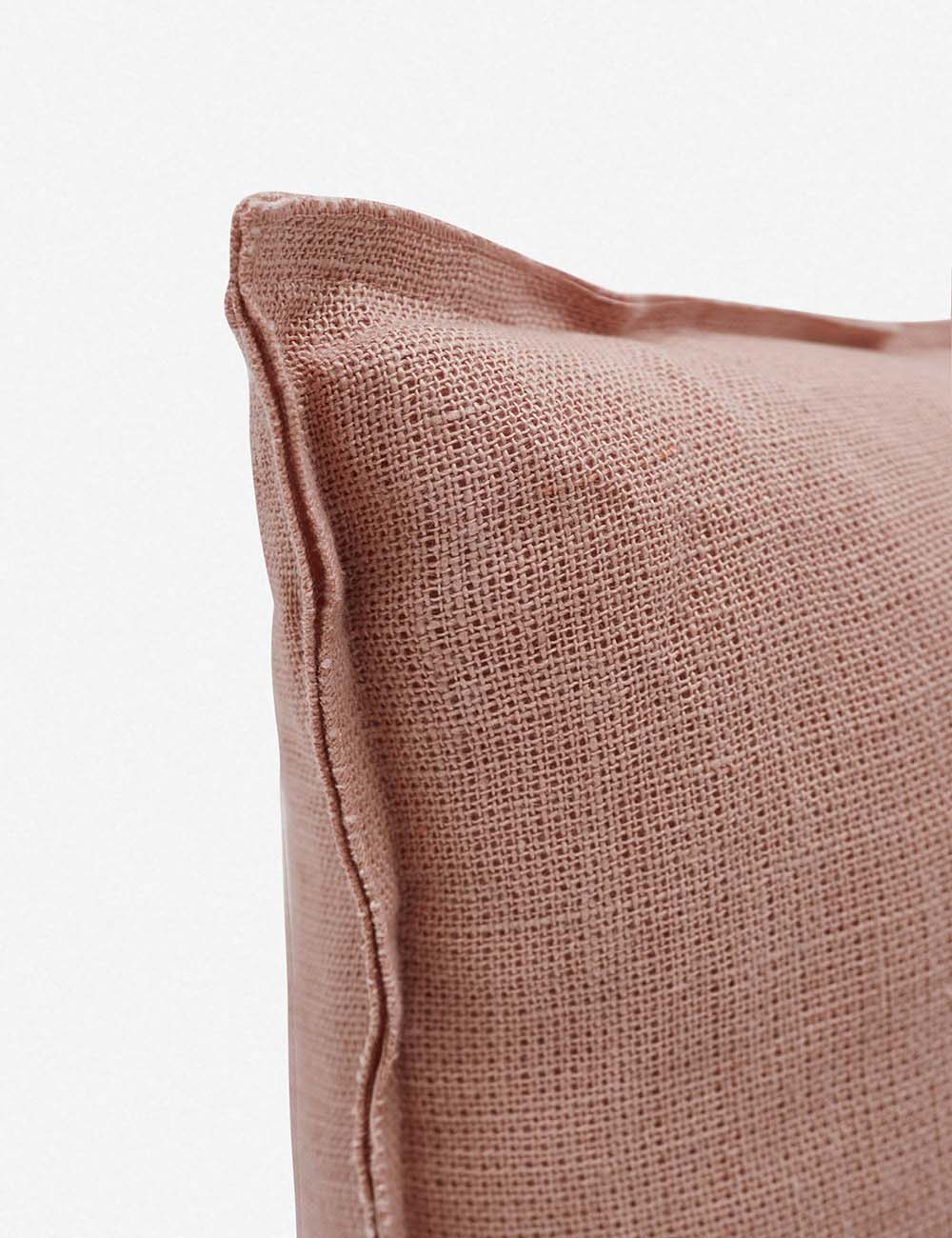 Luna Linen Lumbar Pillow | Superior Long Fiber Flax, Tonal Stitch Detail