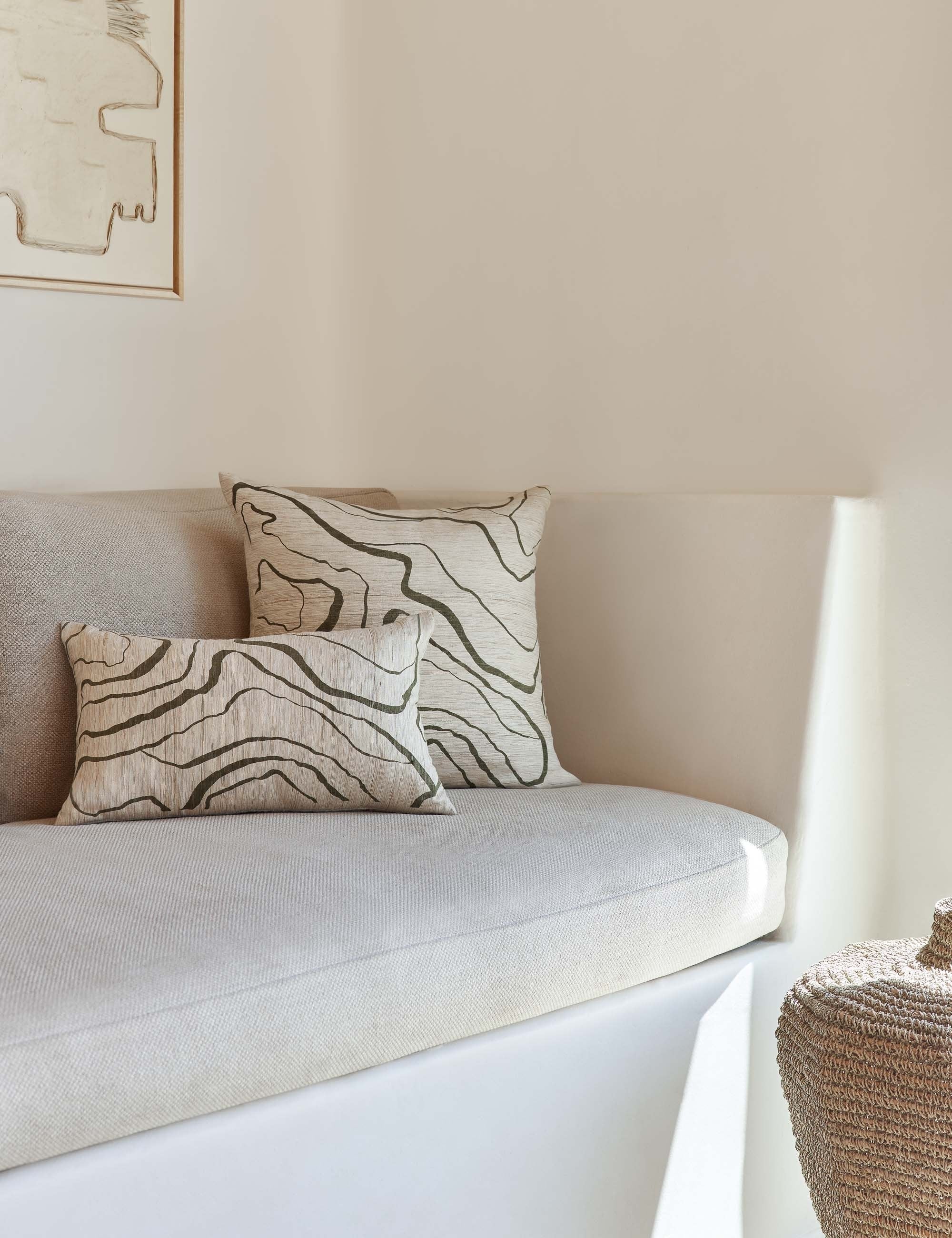 Bello Accent Pillow | Raw Silk, Textured Design