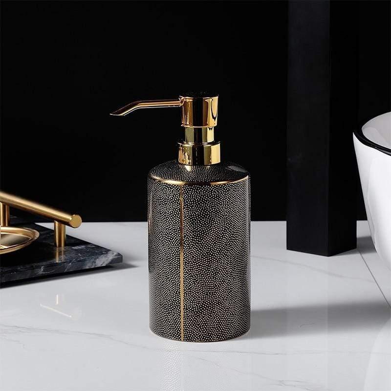 Palais Bathroom Accessories Set | Ceramic with Gold Accents