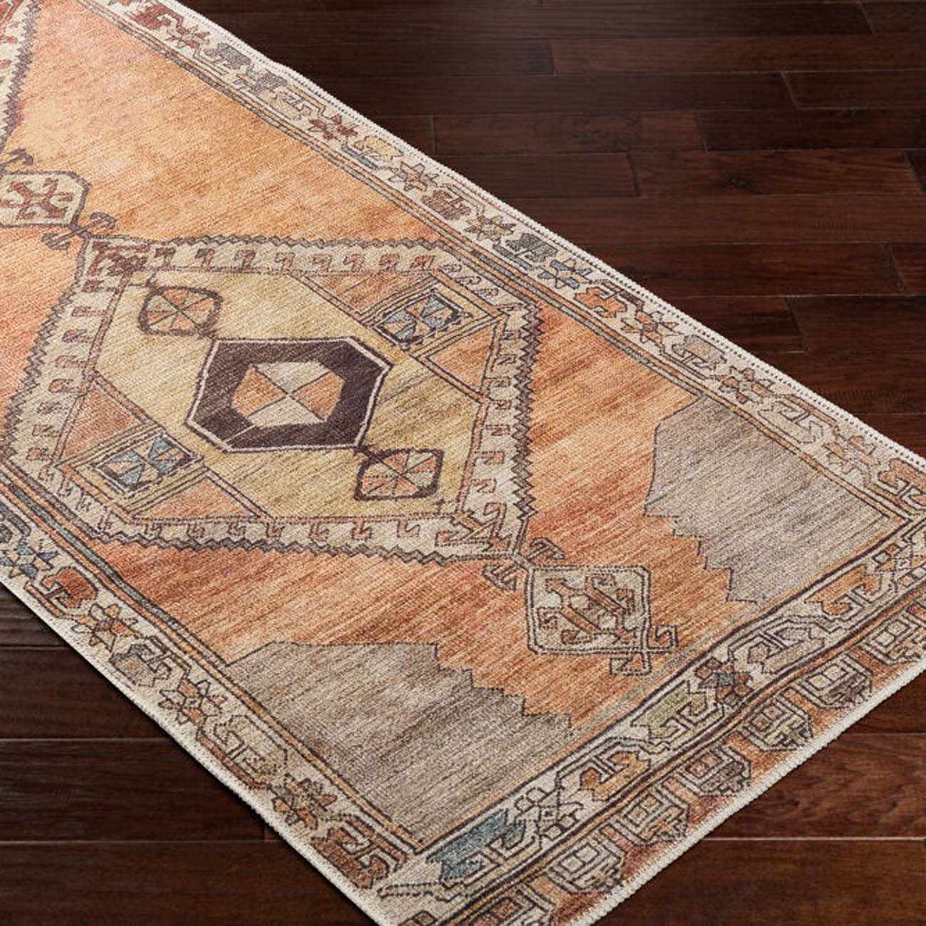 Bela Washable Runner Rug  Machine Woven  Traditional Style