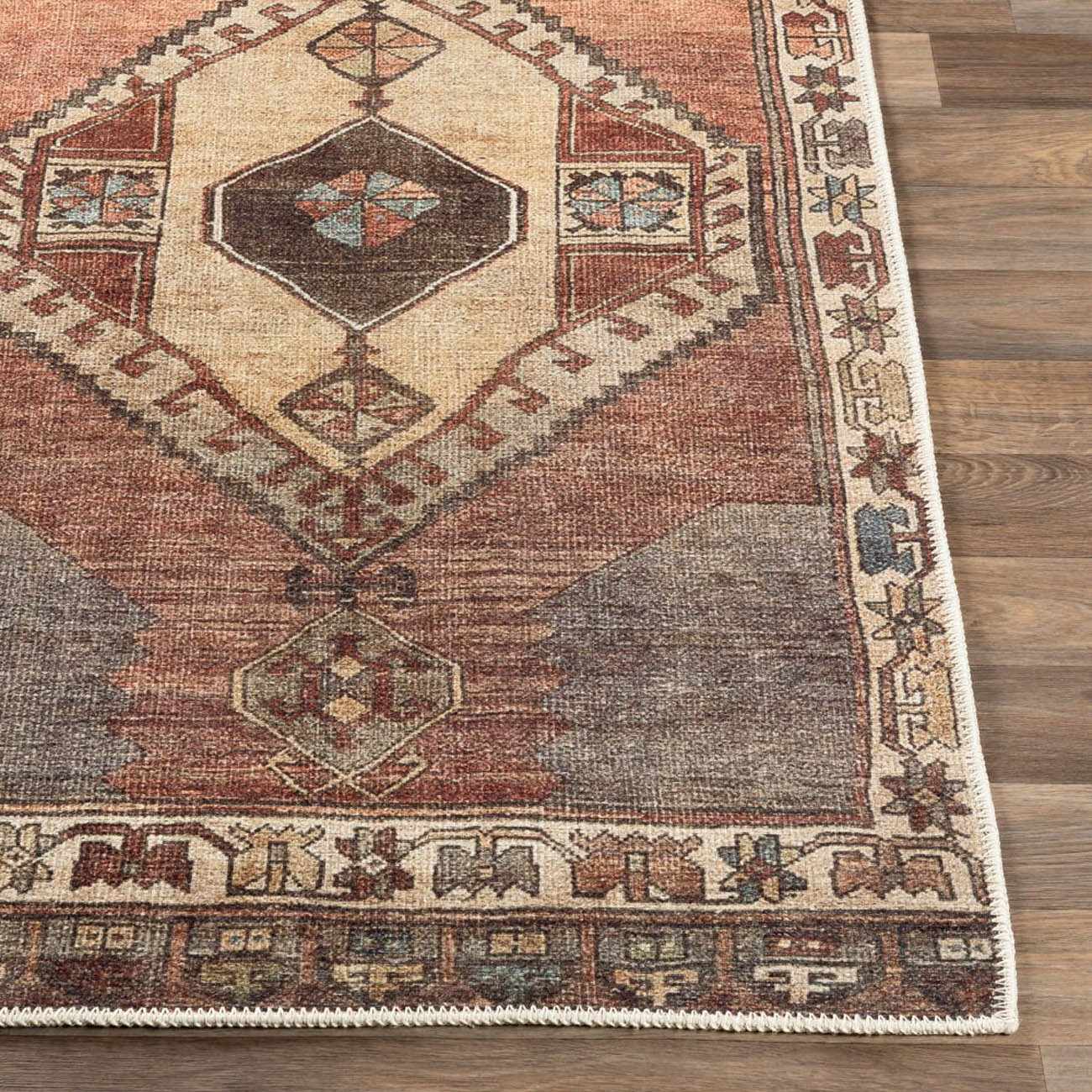 Bela Washable Runner Rug  Machine Woven  Traditional Style