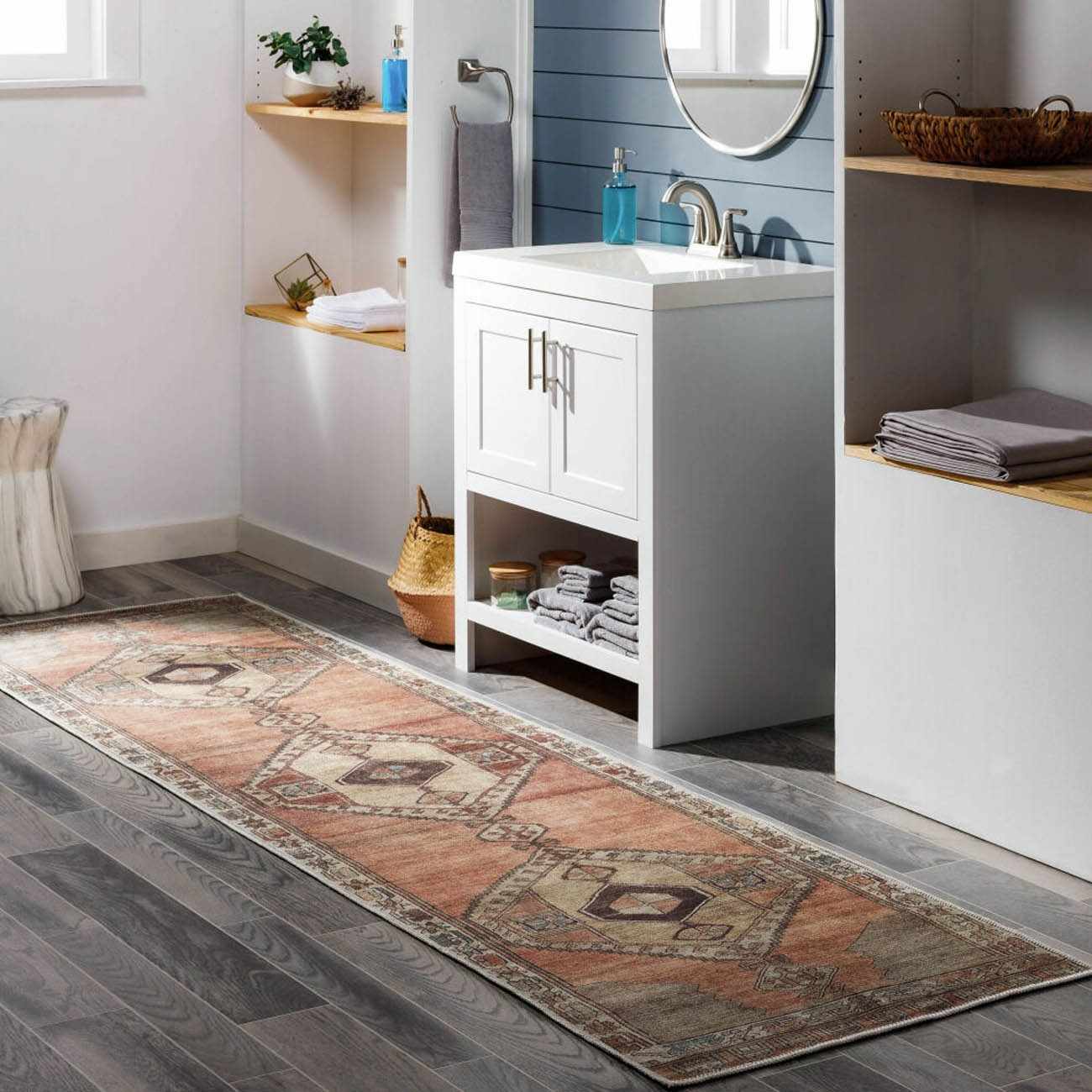 Bela Washable Runner Rug  Machine Woven  Traditional Style