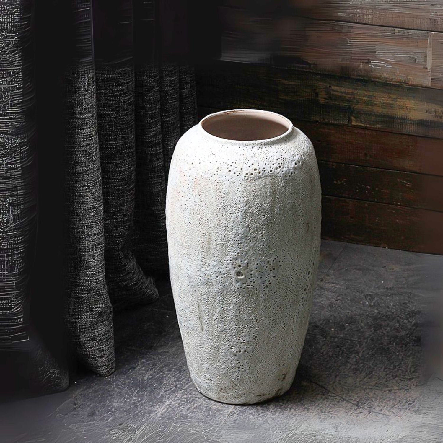 Bello Rustic Ceramic Planter Vase | Handcrafted, Large Size