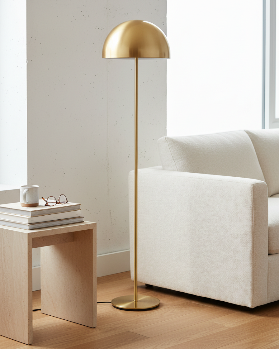 Oro Floor Lamp | Metal Design, Color-Changing Bulb