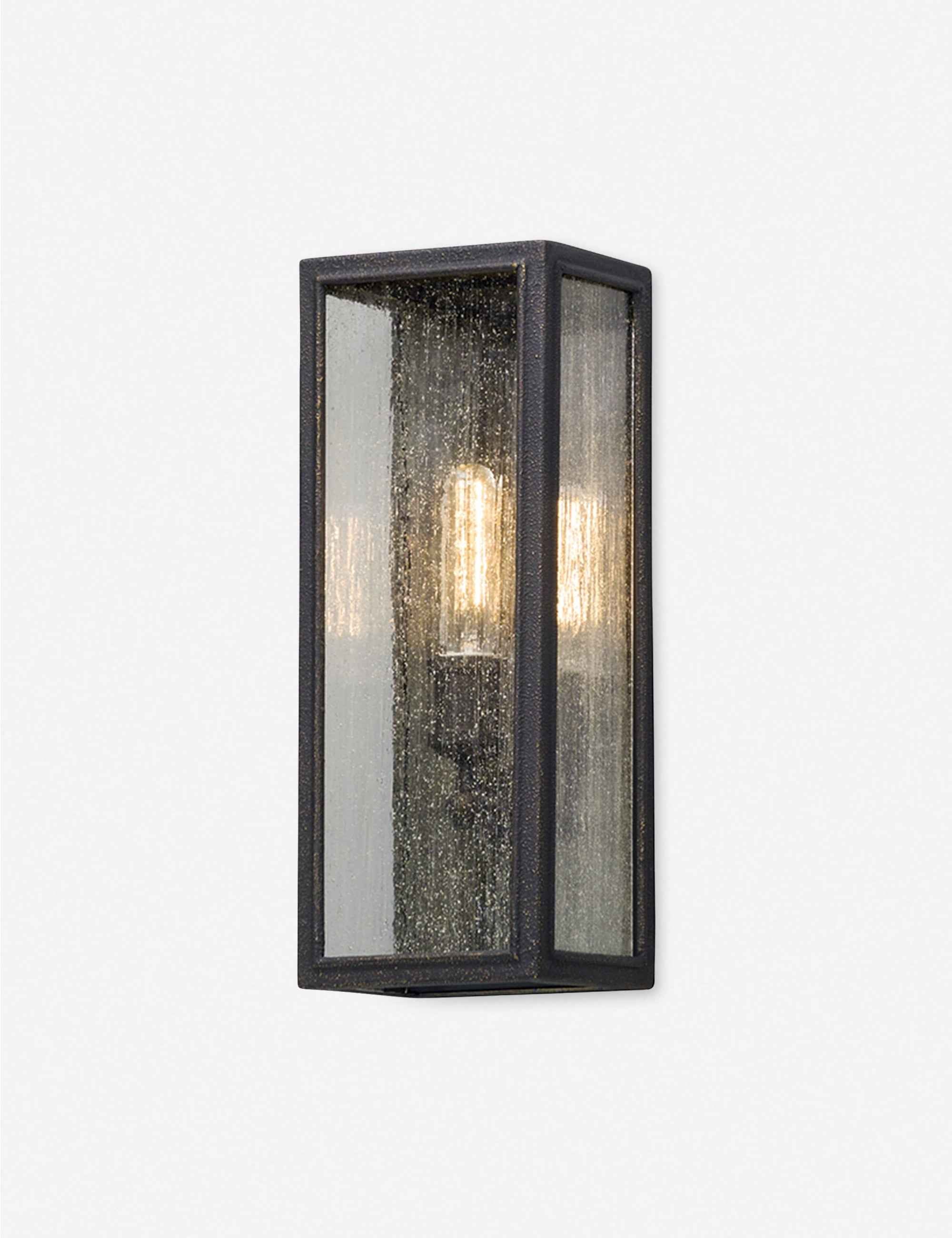 Fiora Outdoor Sconce | Seeded Glass, Vintage Charm