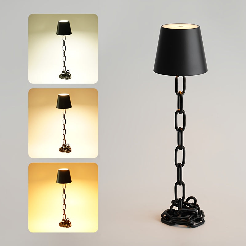 Brix Table Lamp | Rechargeable Touch LED, Matte Black Finish