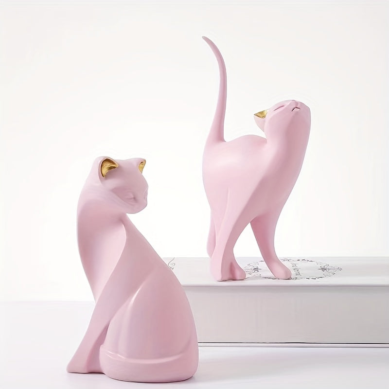 Dalia Handgeschilderd Kattenbeeld | Ambachtelijk Handwerk, Duurzaam Resin