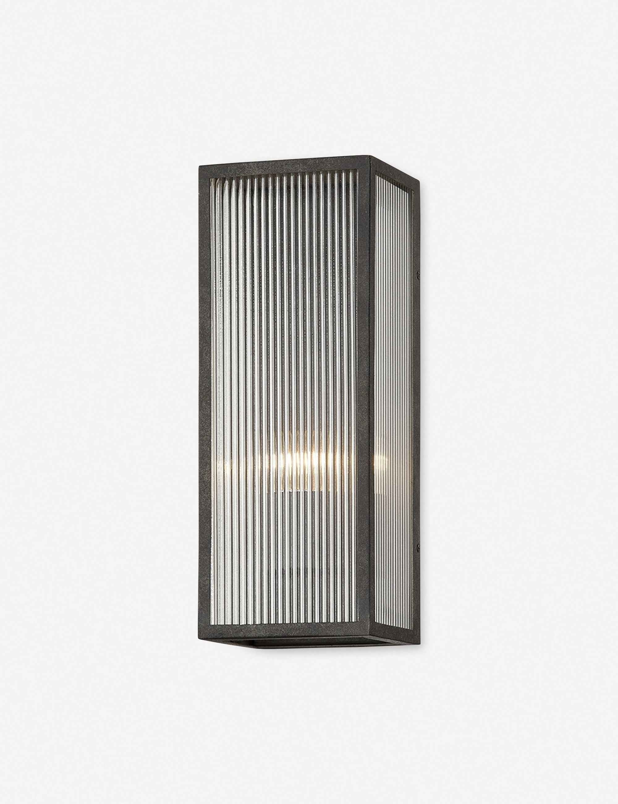 Allegra Outdoor Sconce | Fluted Glass, Art Deco Design