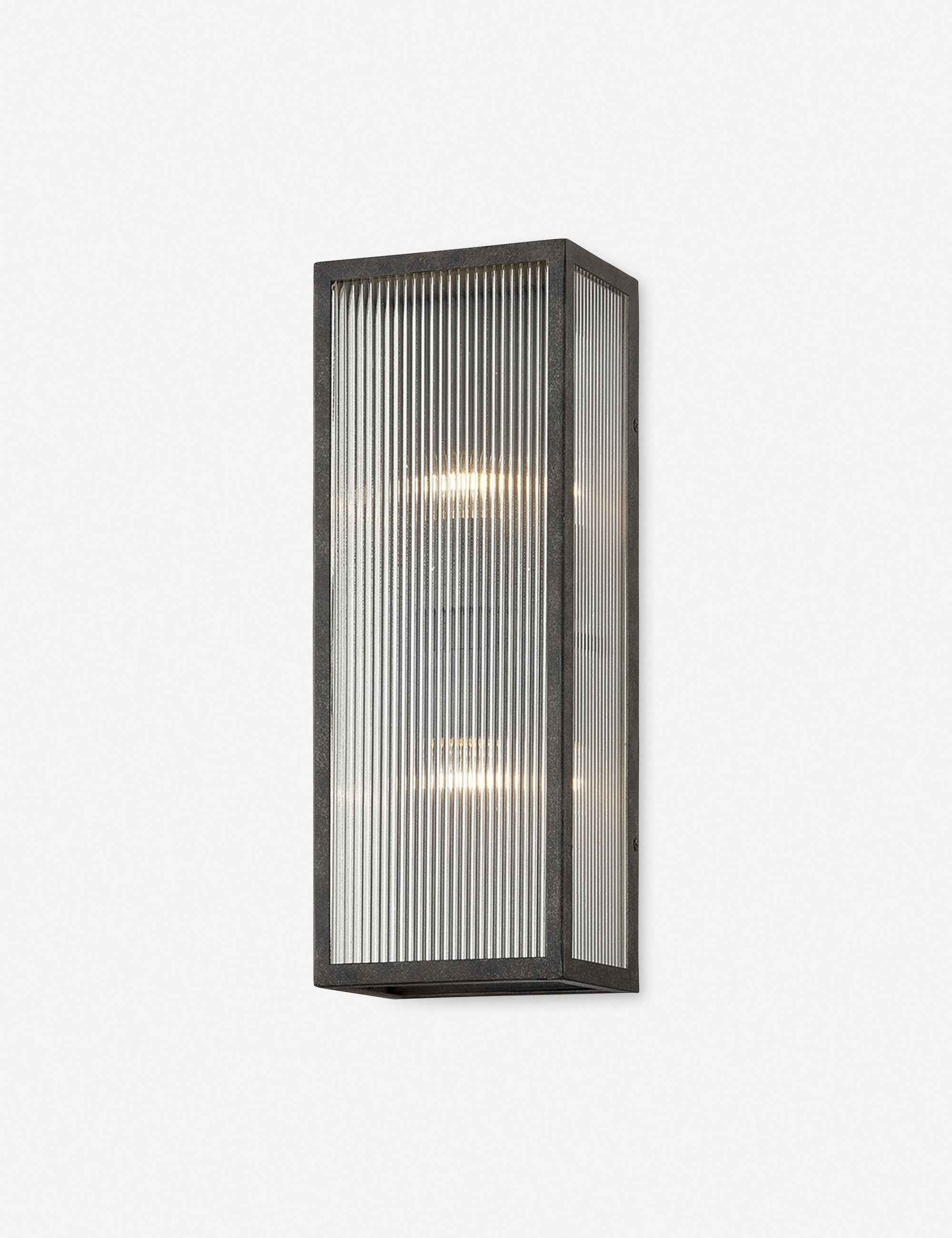 Allegra Outdoor Sconce | Fluted Glass, Art Deco Design